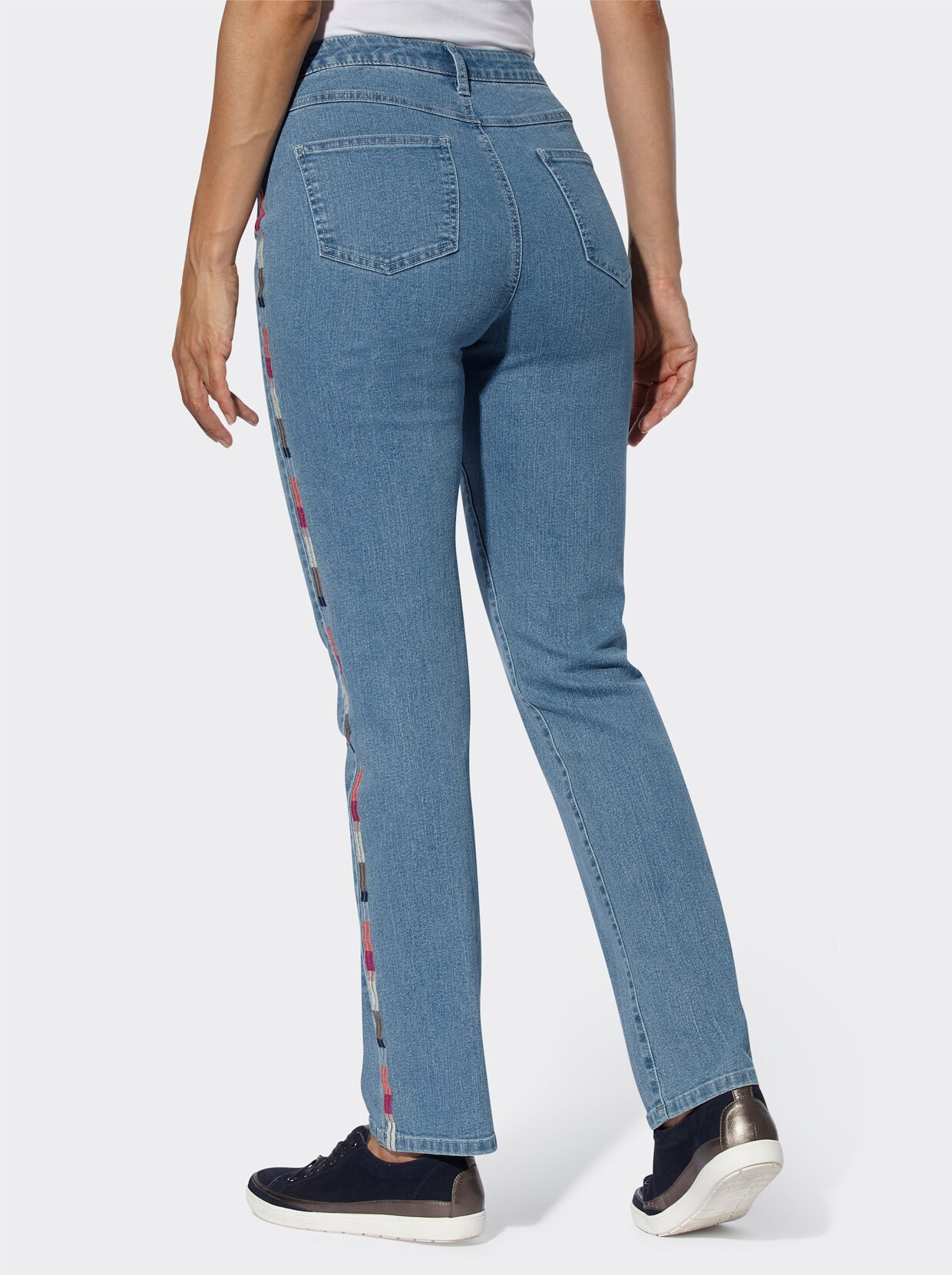 Stretch-Jeans - blue-bleached