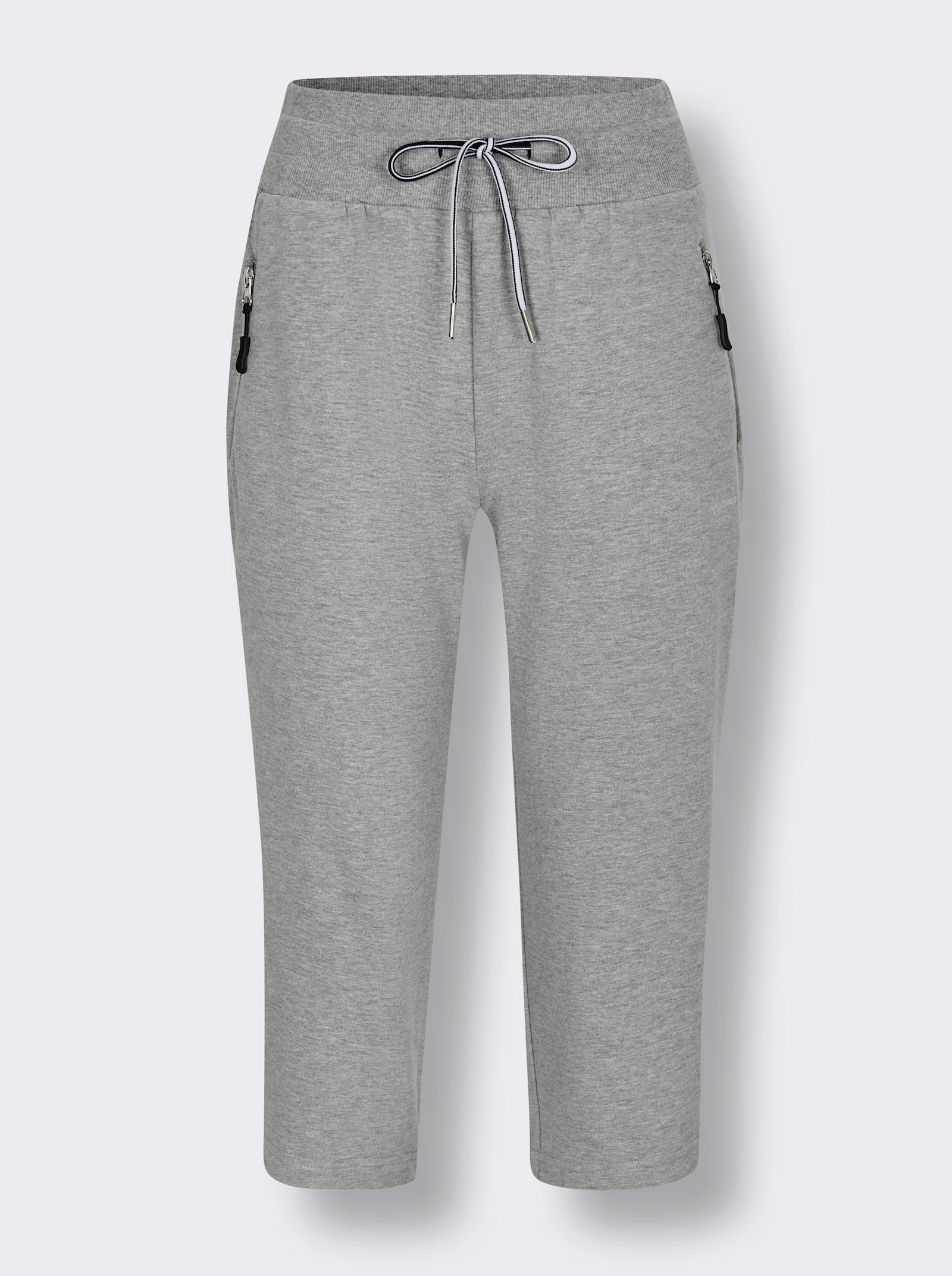 Catamaran Sports Freizeithose in Caprilänge - grau-meliert
