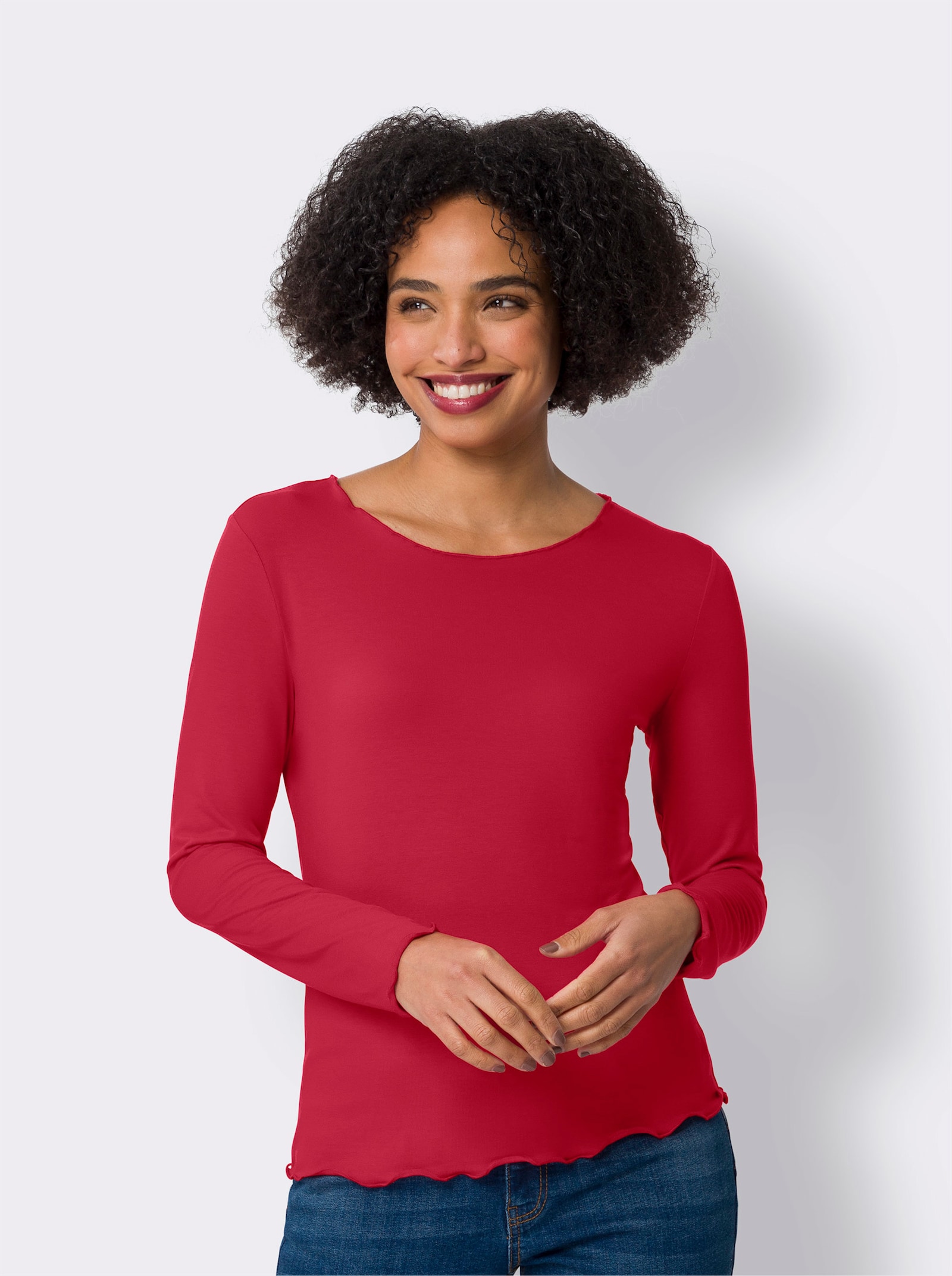 heine Shirt-Set in Viskose-Qualität - rot-ecru