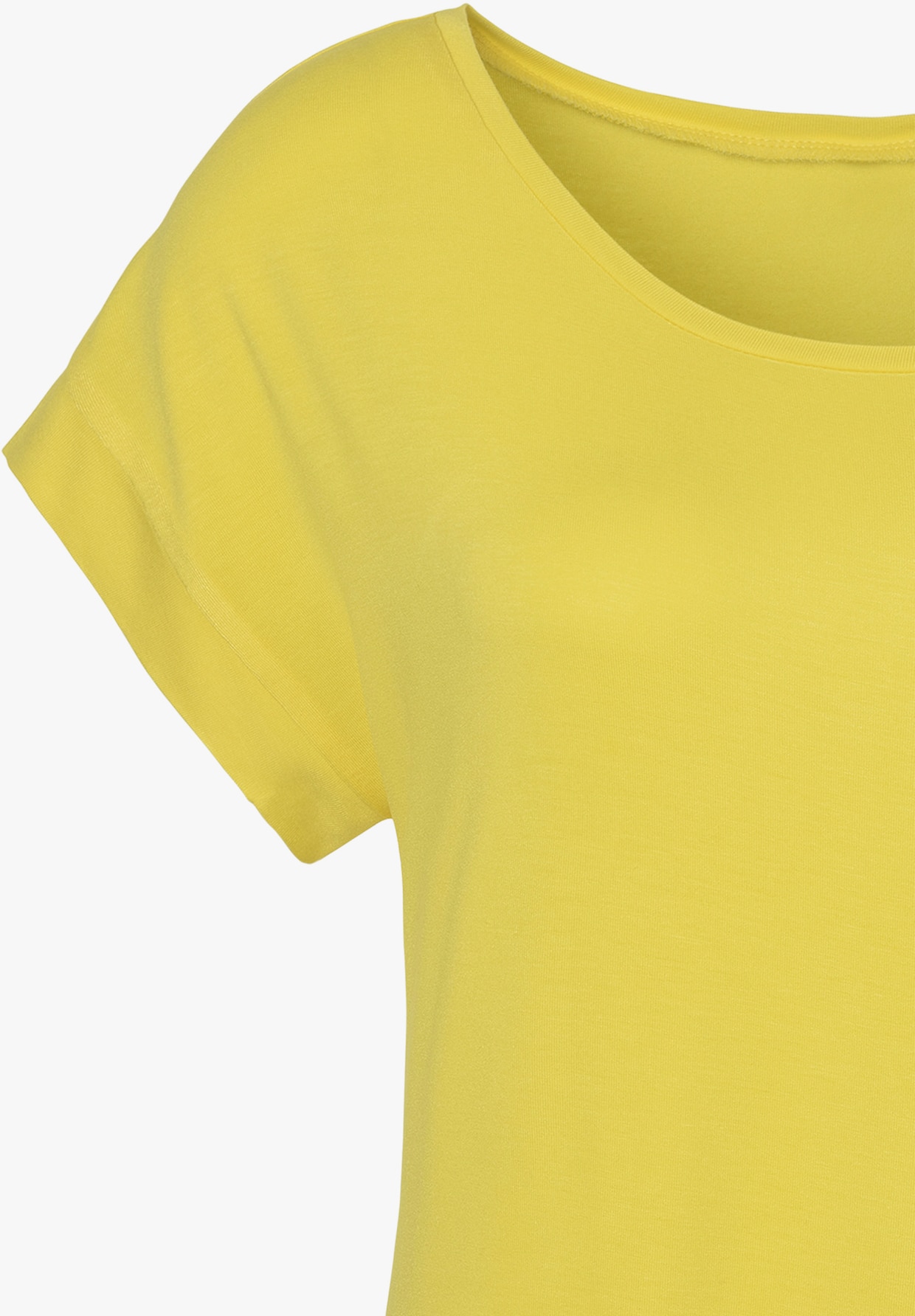 Vivance Kurzarmshirt - gelb, creme