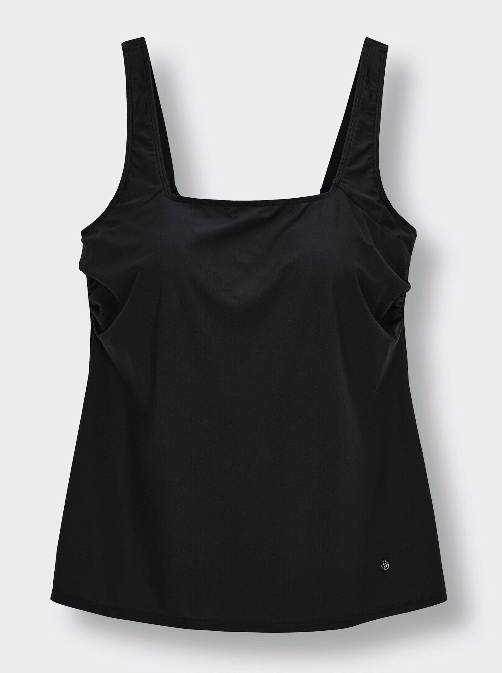 sheego Tankini-Oberteil mit Karree-Ausschnitt - schwarz