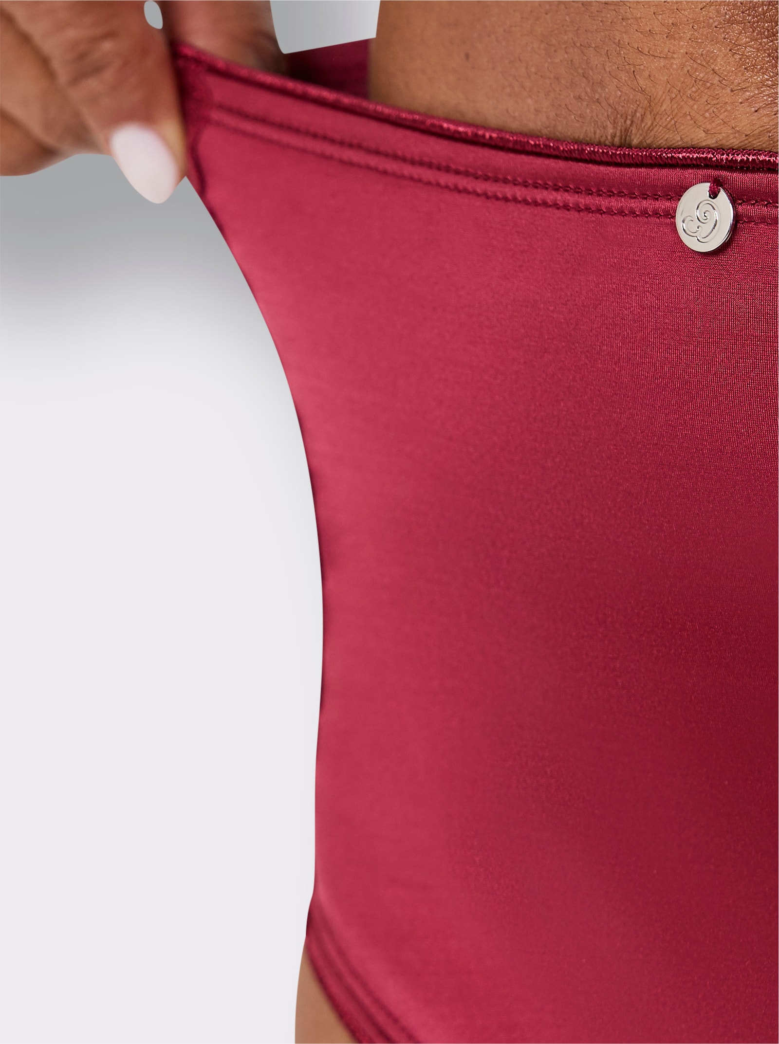 wäschepur Hüftslip mit seitlichem Spitzeneinsatz - bordeaux