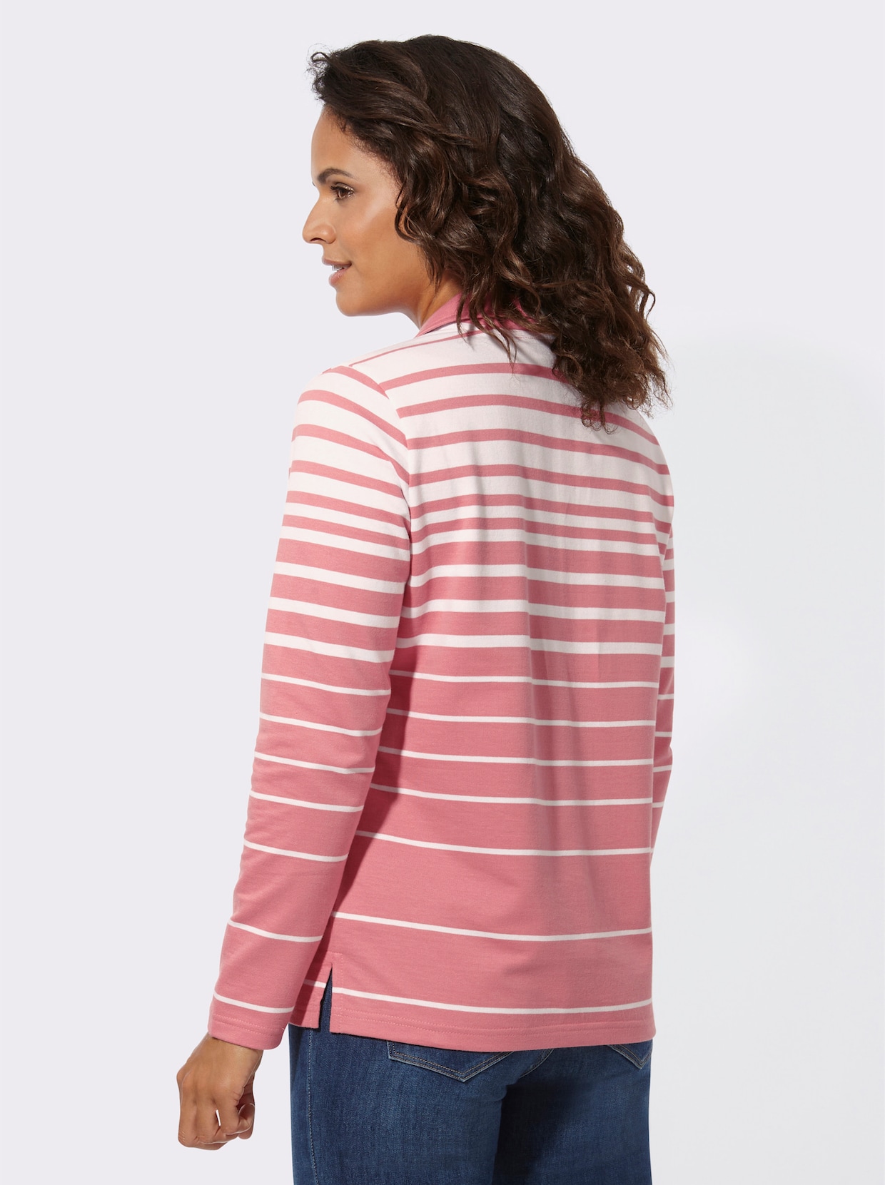 Sweatshirt - flamingo-ecru-geringelt