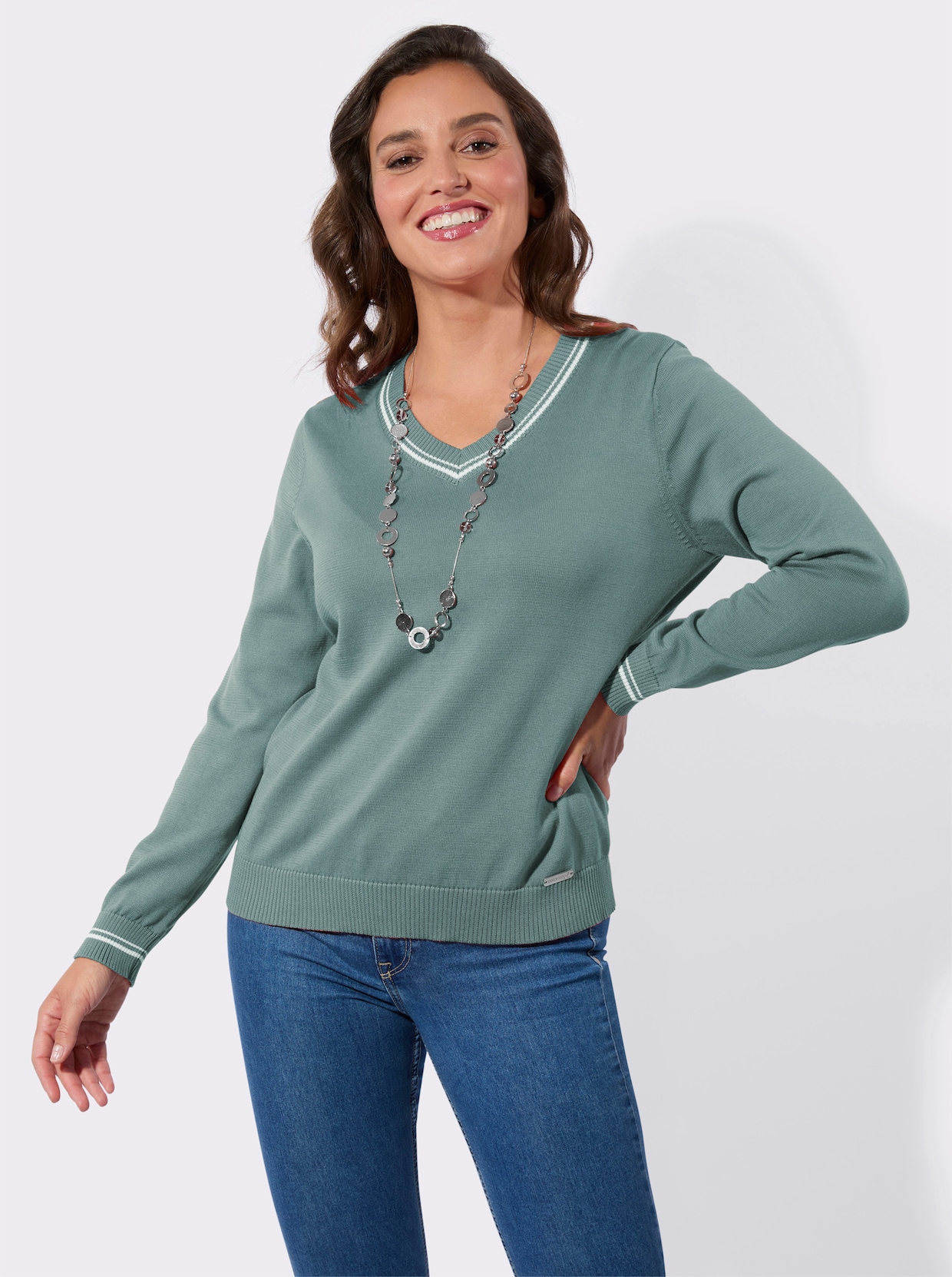 Baumwollpullover - jade