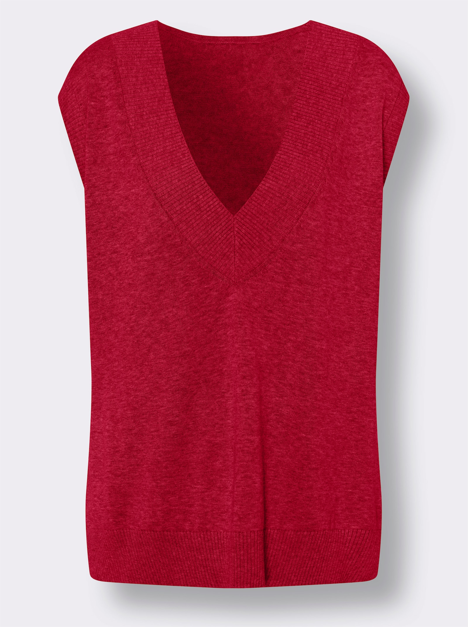 heine Pullunder mit tiefem V-Ausschnitt - rot