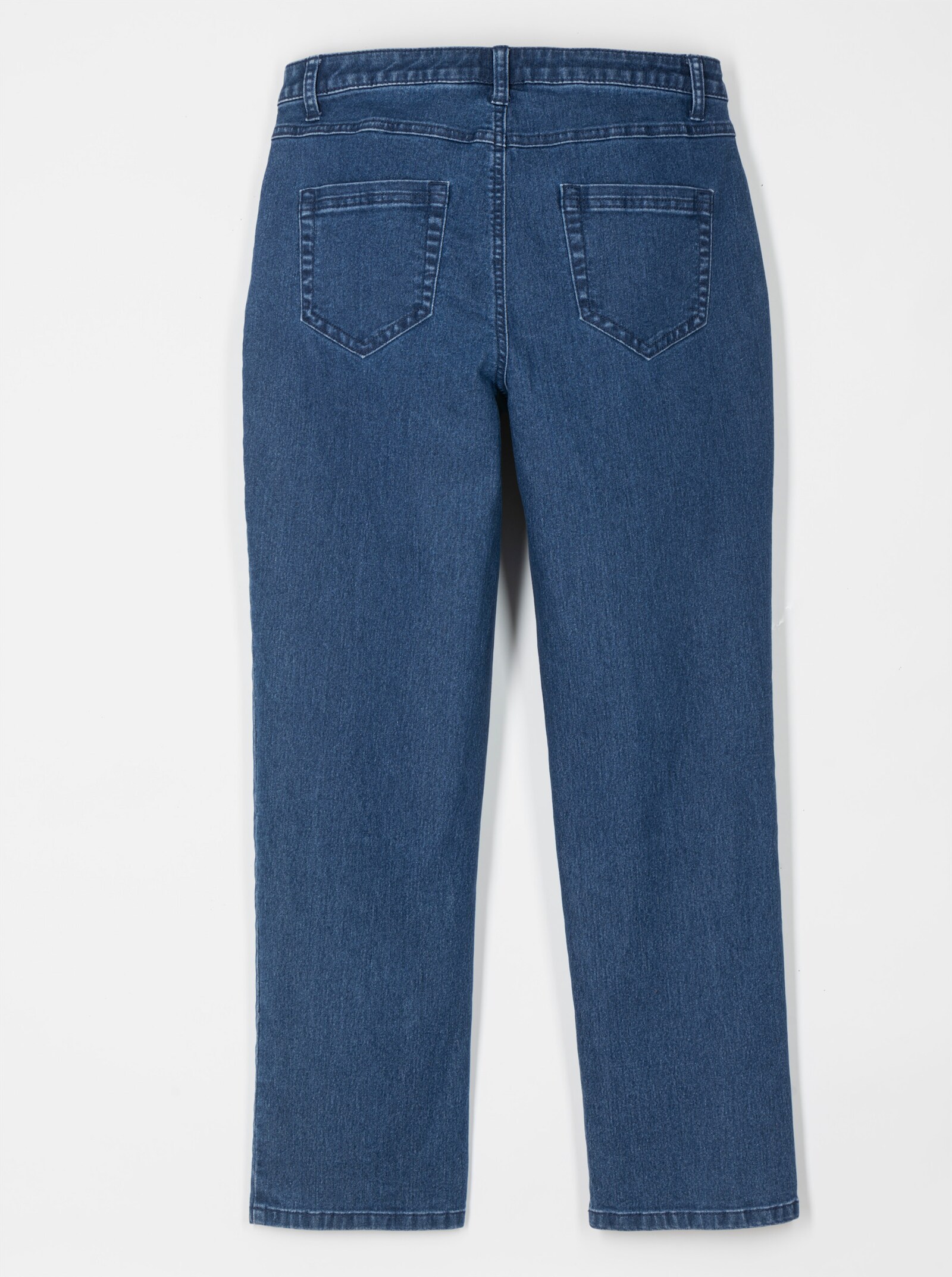 Jeans in enkellang model - blue-stonewashed