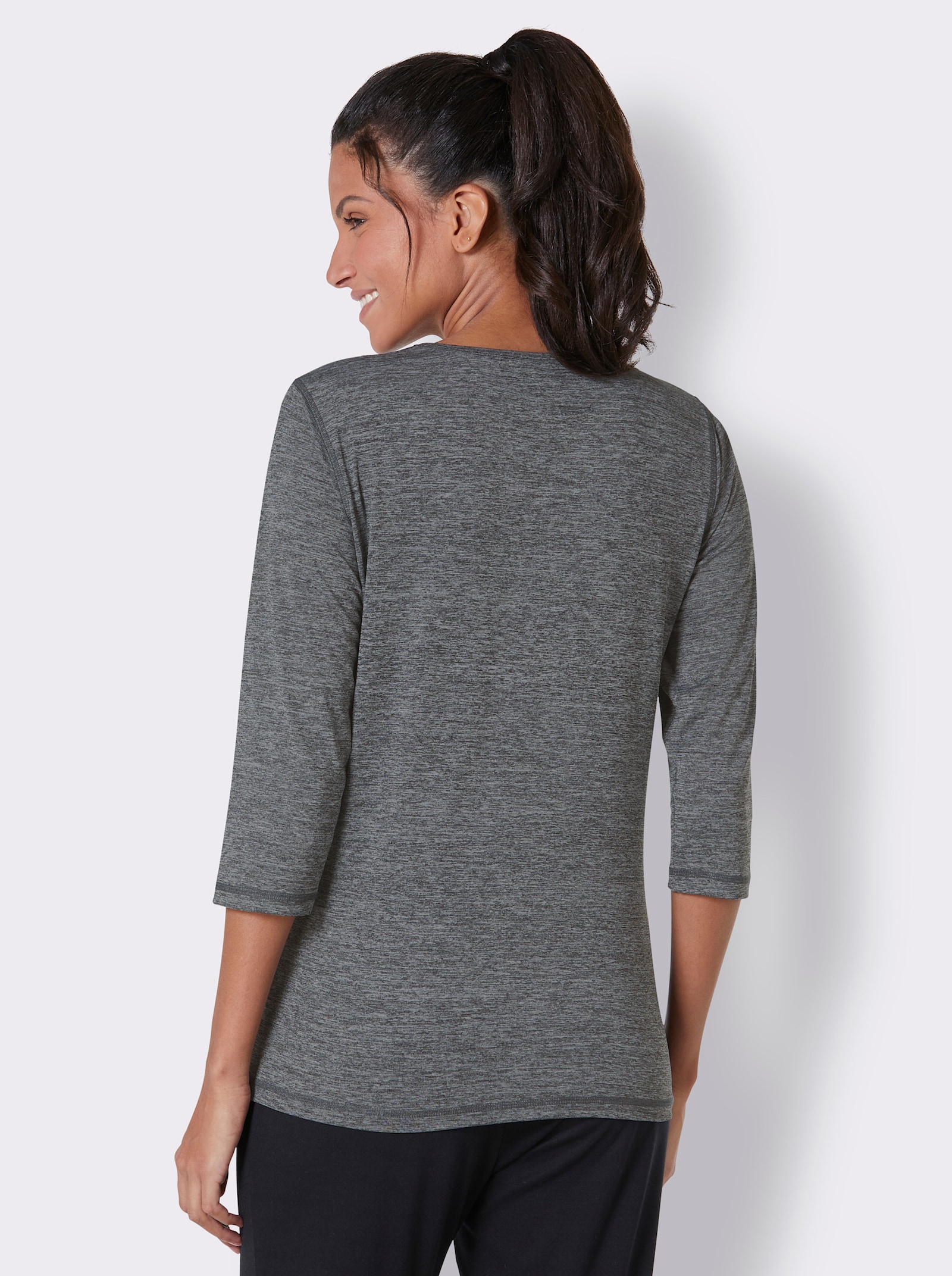 Catamaran Sports Funktionsshirt schnelltrocknend - grau-meliert-pink