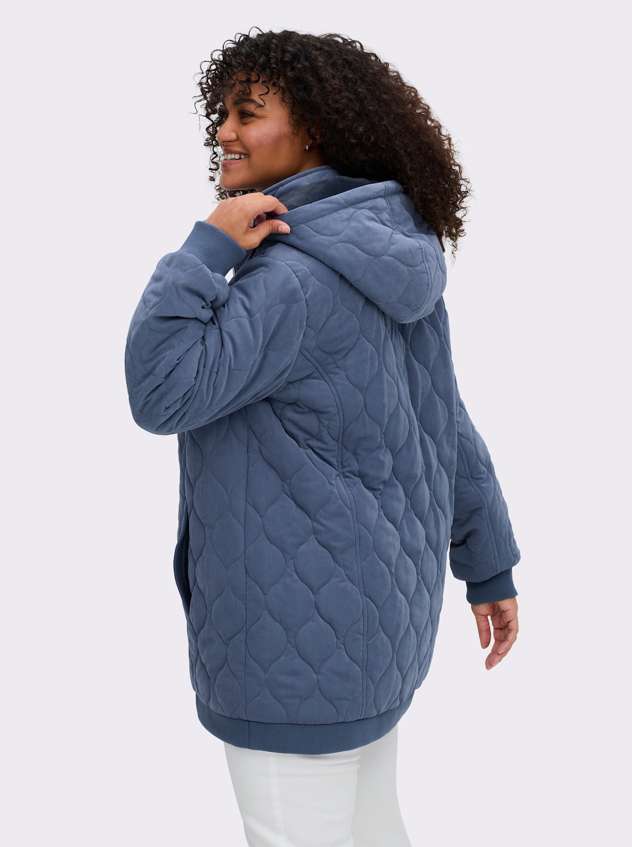 sheego Blousonjacke - rauchblau