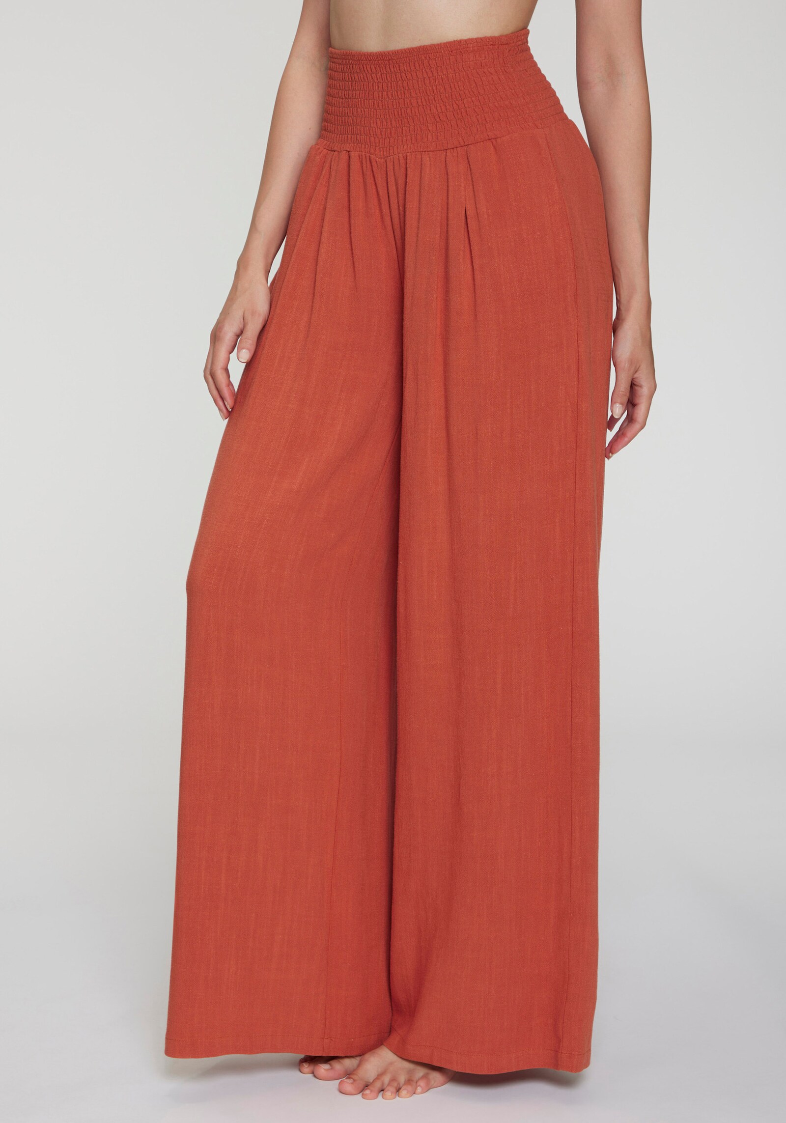 French Connection Pantalon en lin - couleur rouille