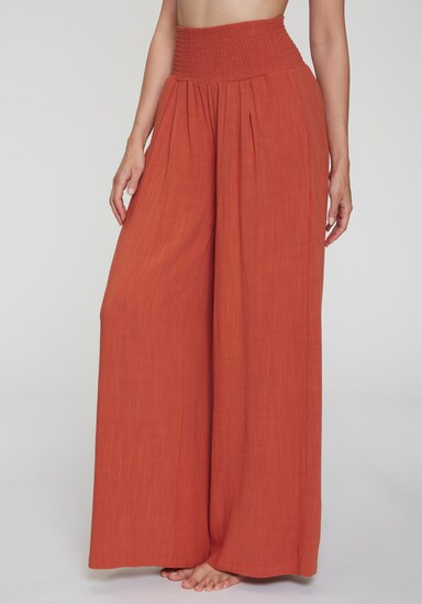 French Connection Pantalon en lin - couleur rouille