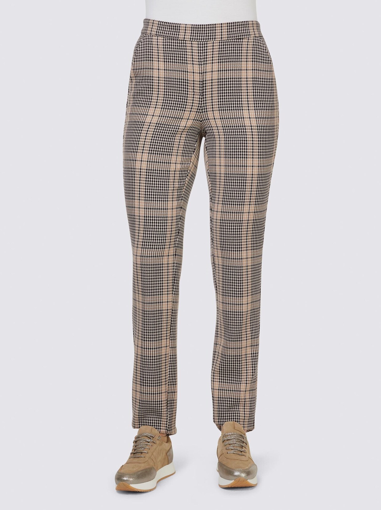 Rick Cardona Hose - camel-champagner-kariert