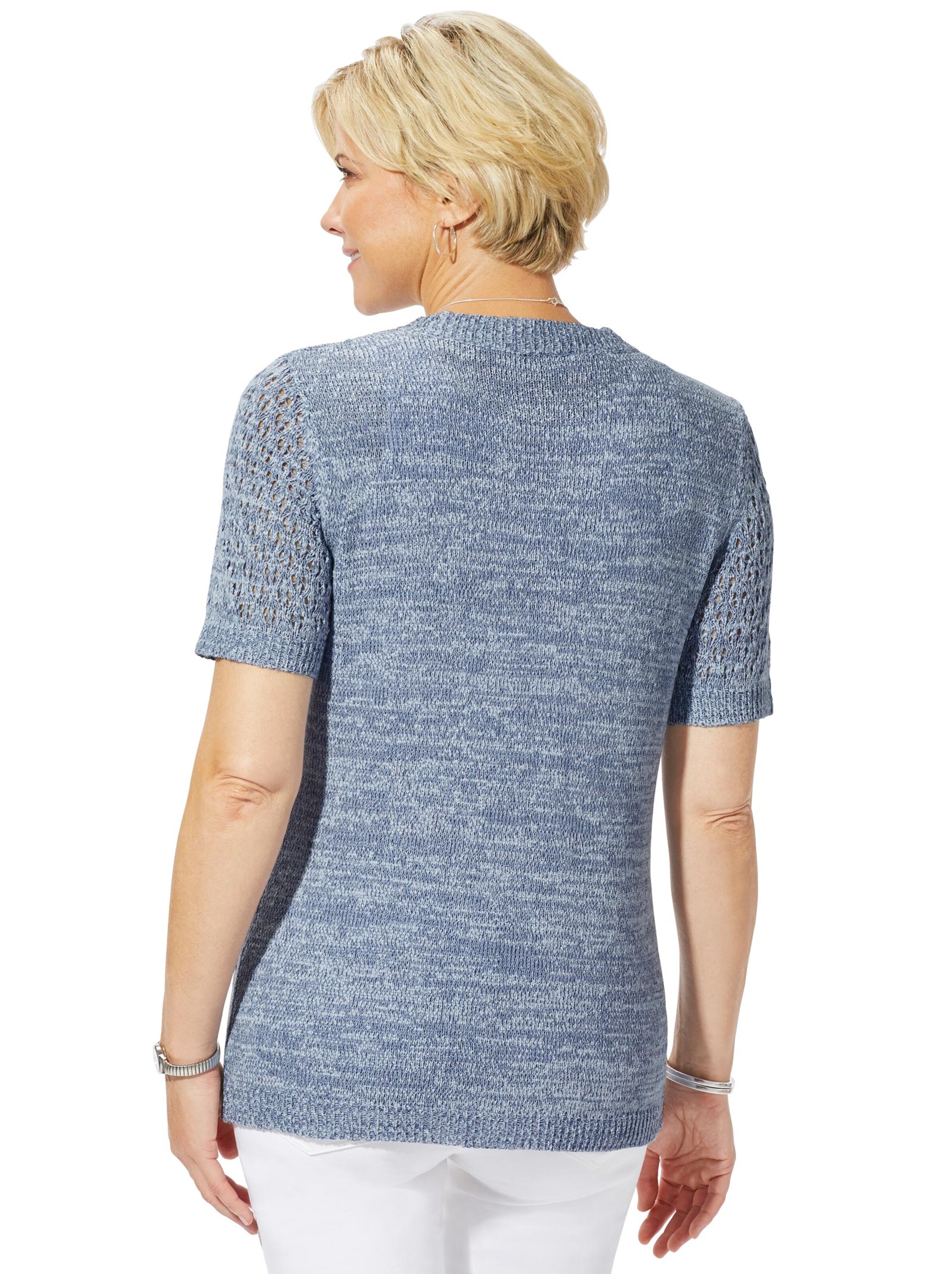 Collection L Strickjacke - jeansblau-meliert