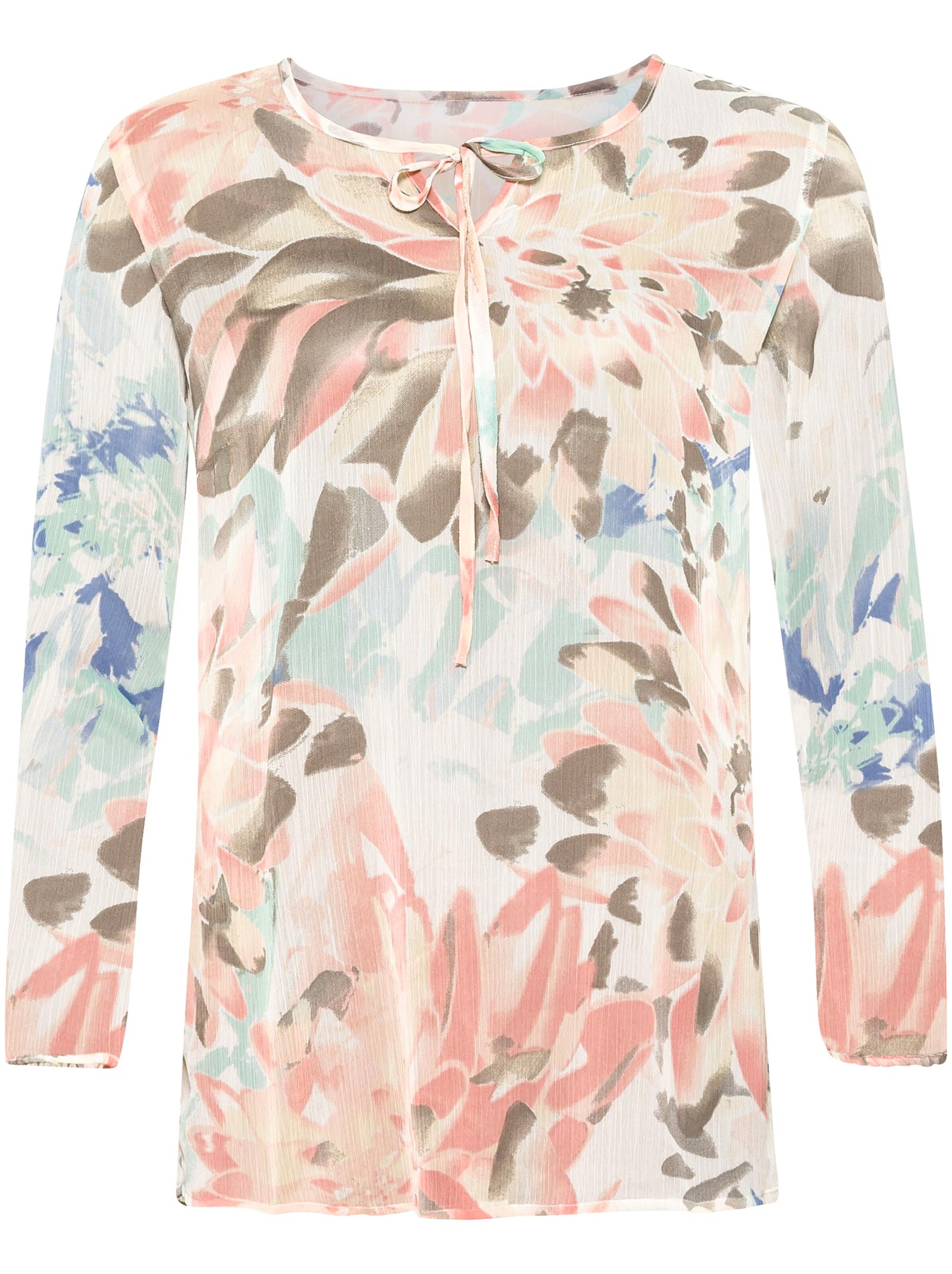 Tunika - apricot-taupe-bedruckt