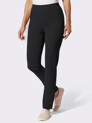 Schlupfhose in schmaler Schnittführung - schwarz