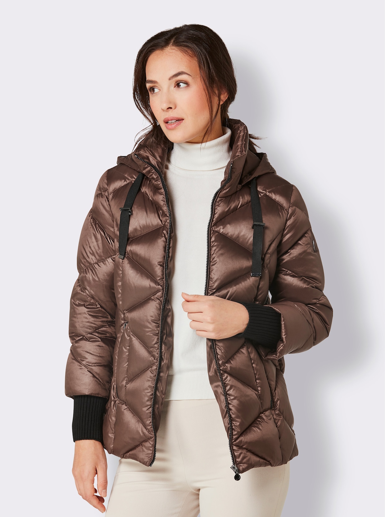 CREATION L PREMIUM veste en duvet - chocolat