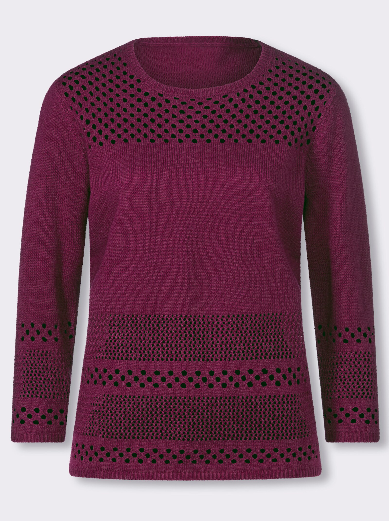 Ajourpullover mit Lochmuster - malve