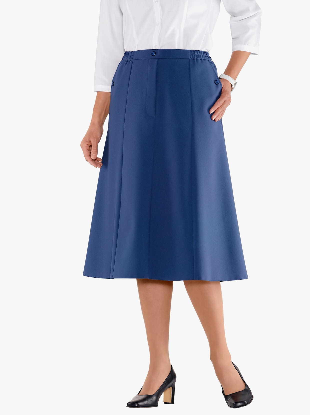 Pohodlná sukně - džínová modrá