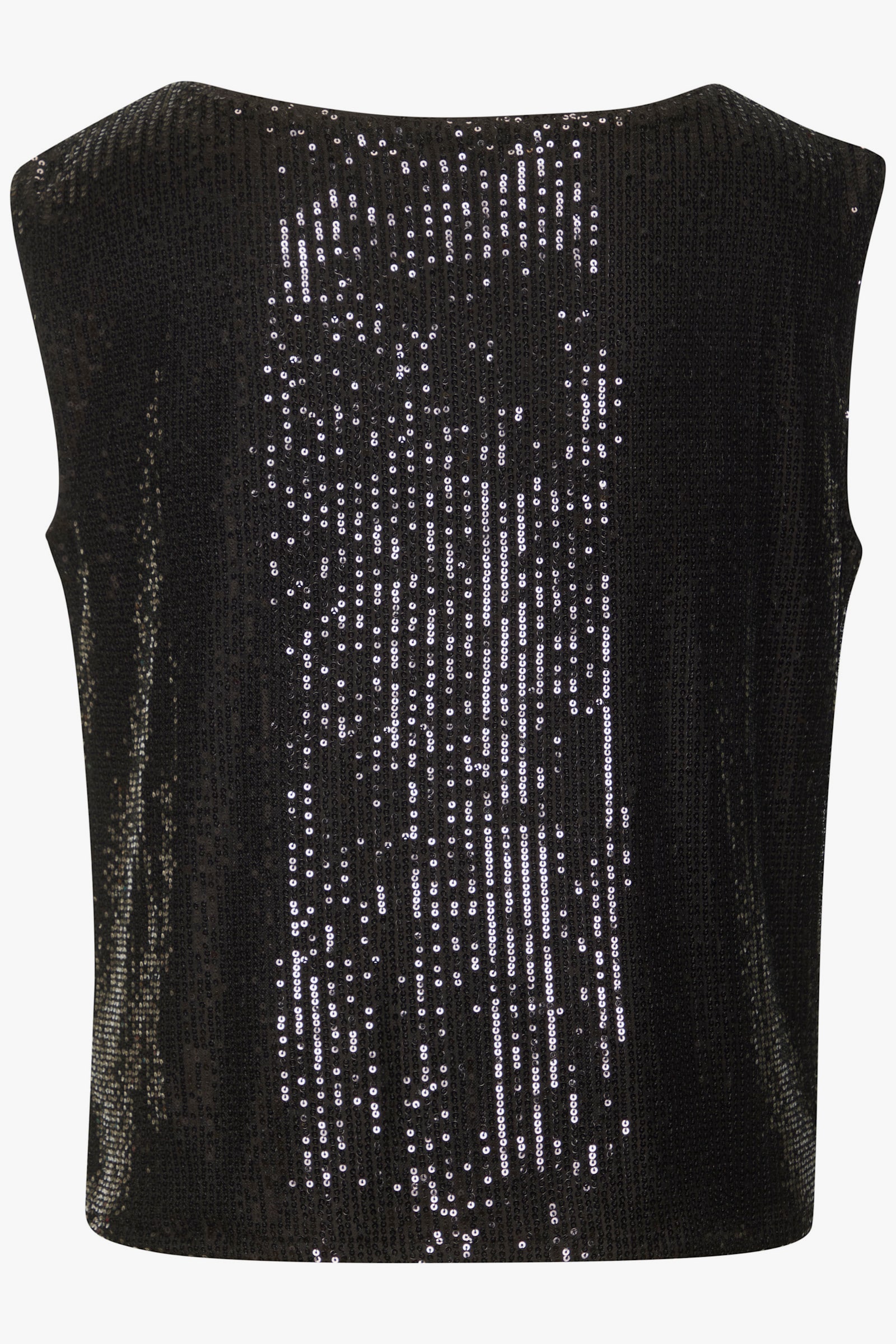 LASCANA Paillettenshirt - schwarz