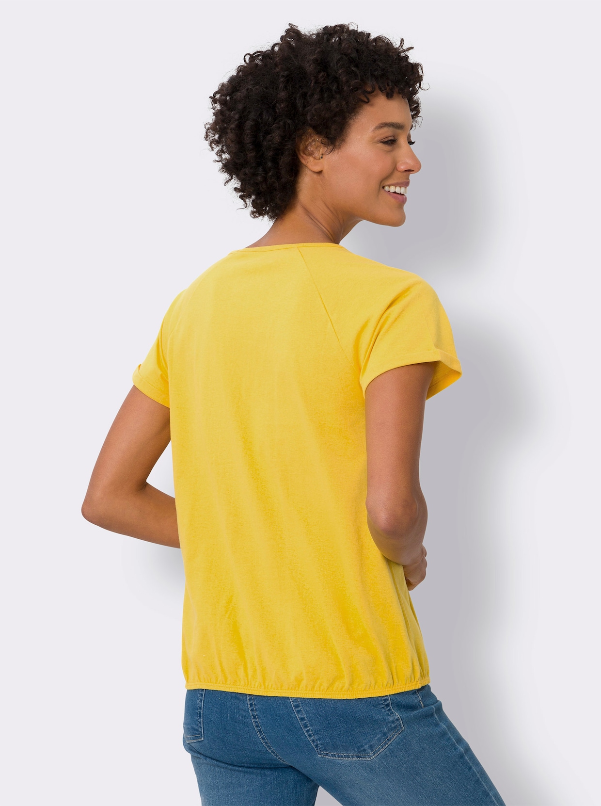 Tričko s krátkymi rukávmi - žiarivá žltá