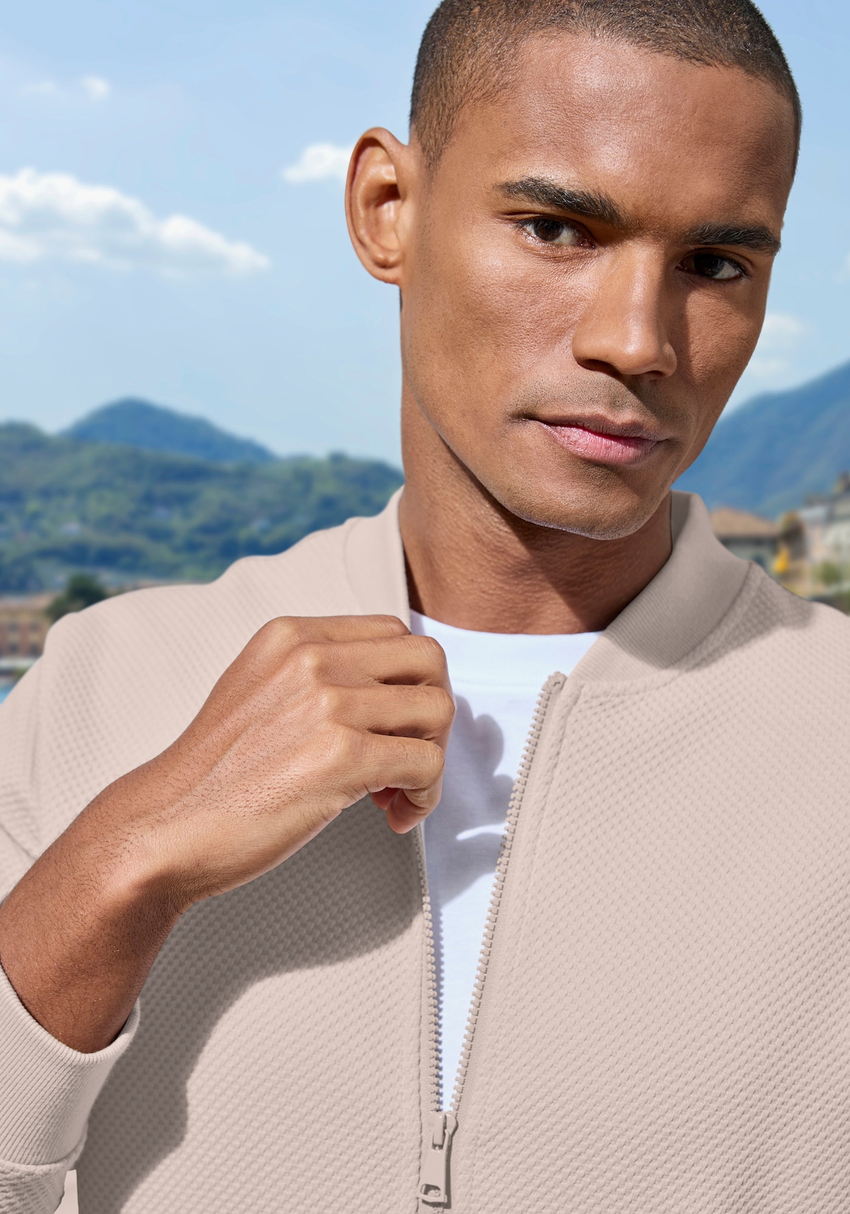 John Devin Sweatjacke - creme