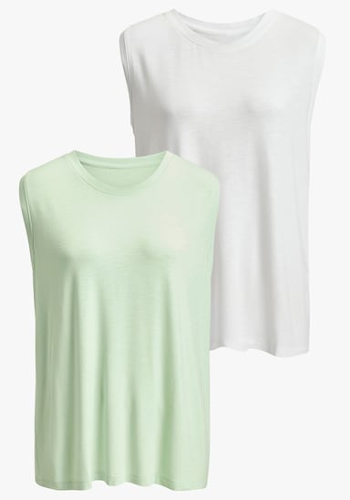 Beachtime Shirttop - lime + weiss
