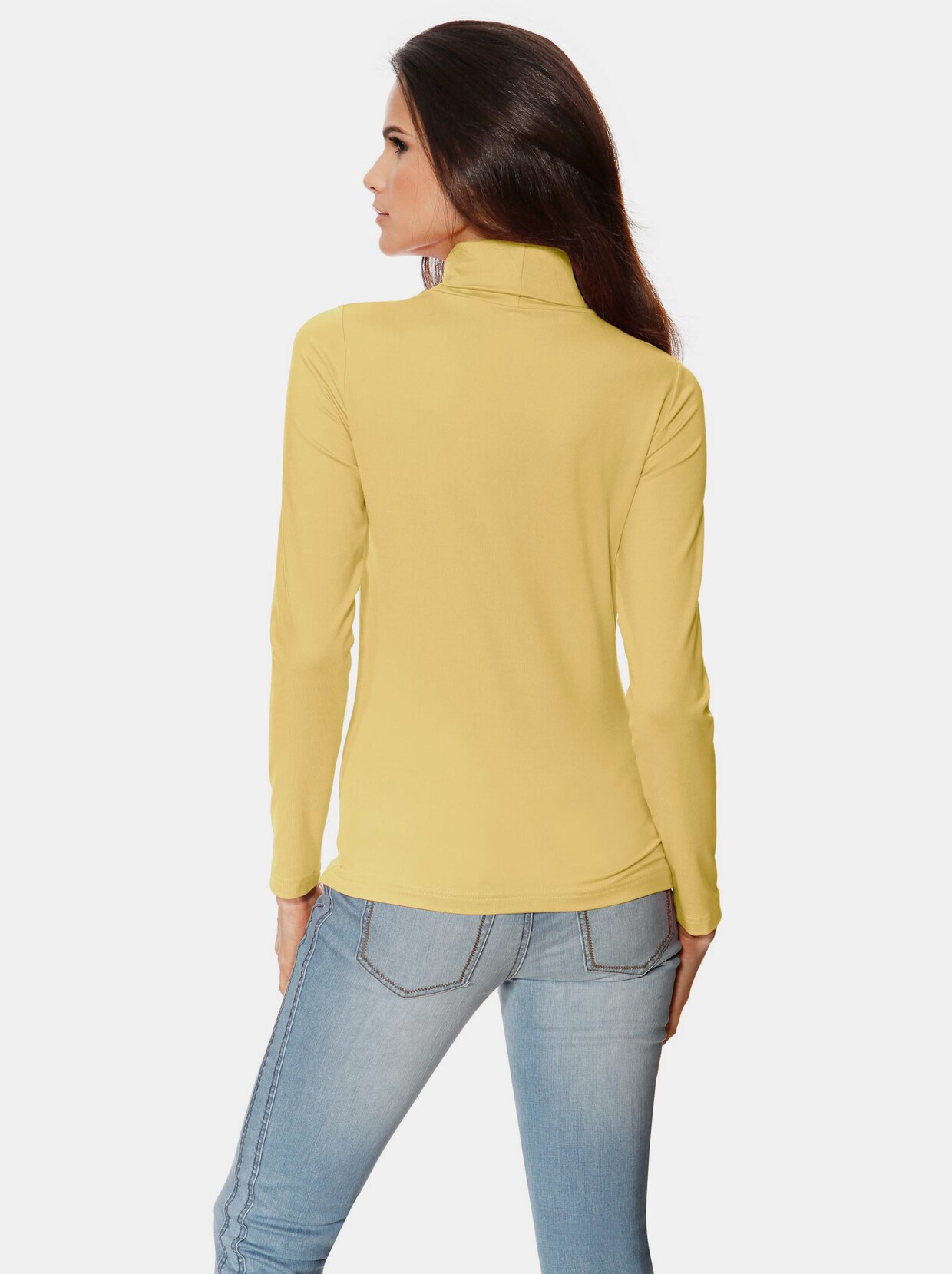 Linea Tesini Rollkragen-Shirt - gelb