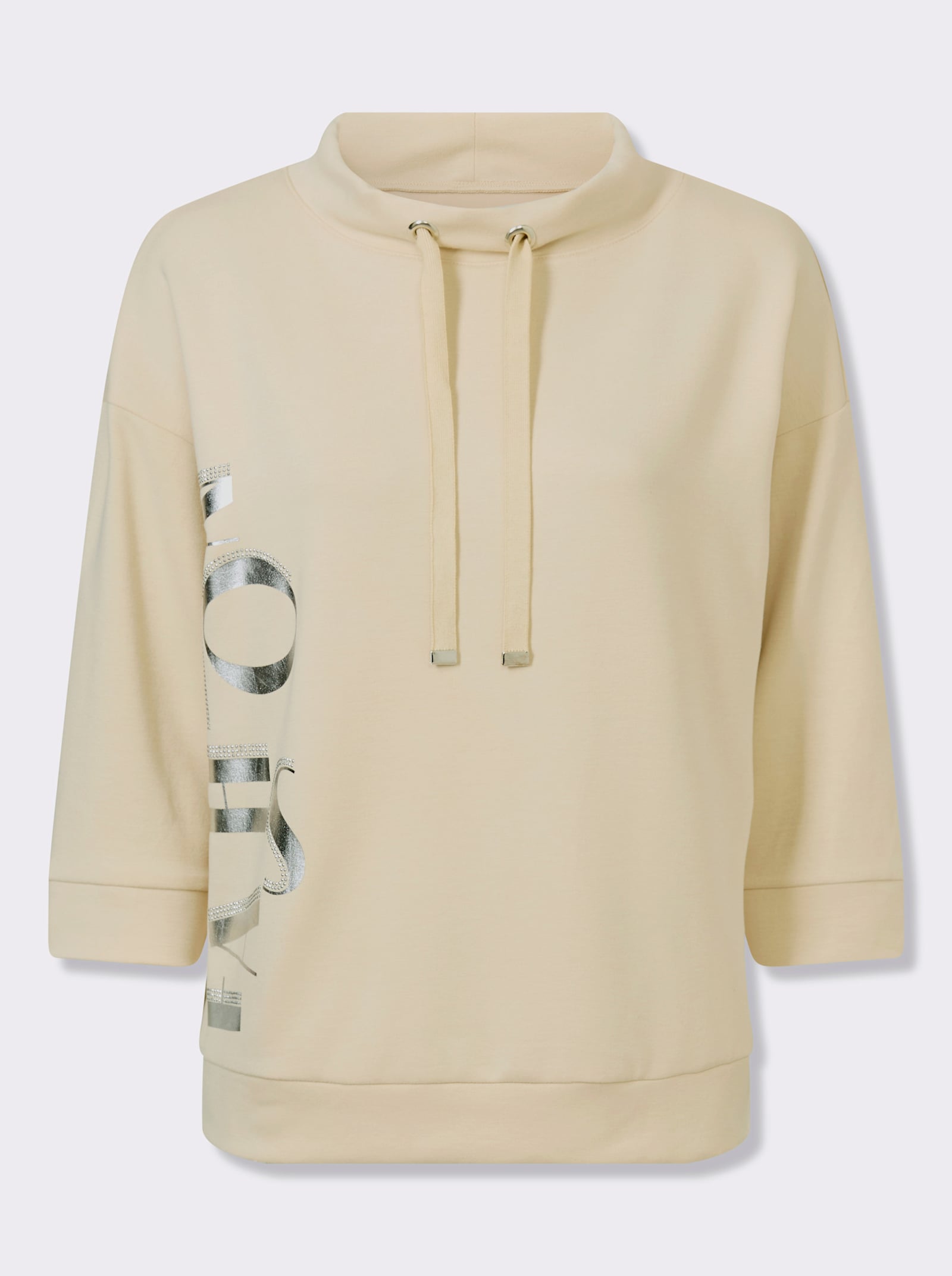 Sweatshirt mit Schriftzug - sand