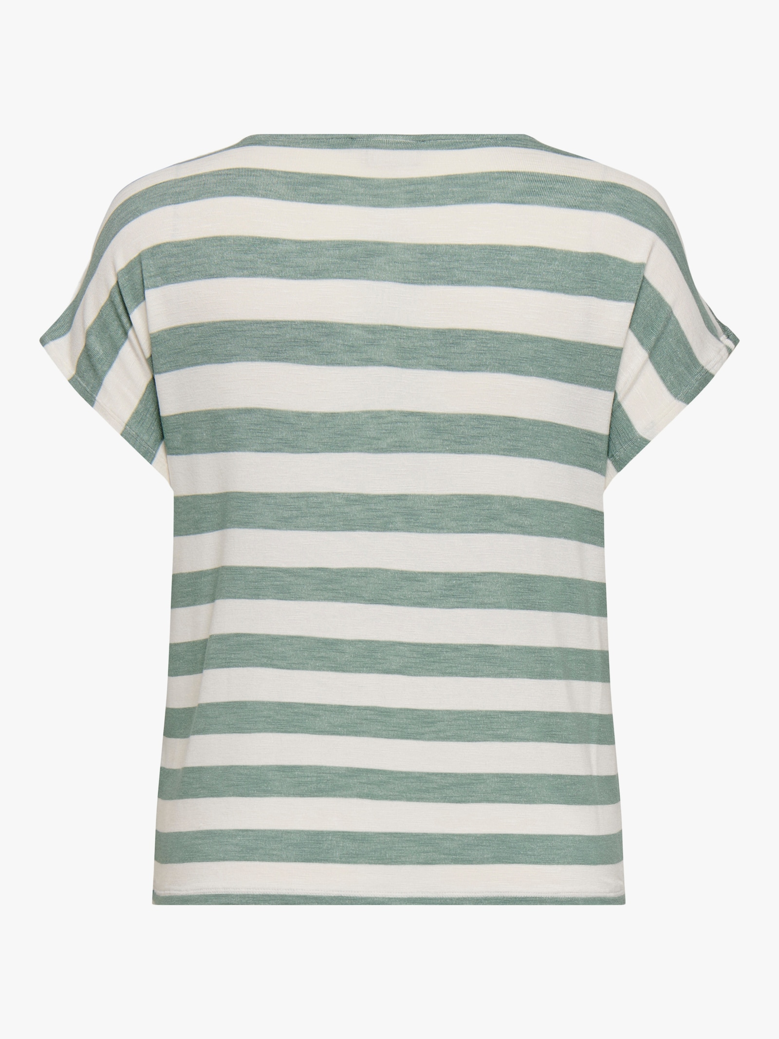 ONLY CARMAKOMA V-Shirt - chinois green stripes:cloud dancer