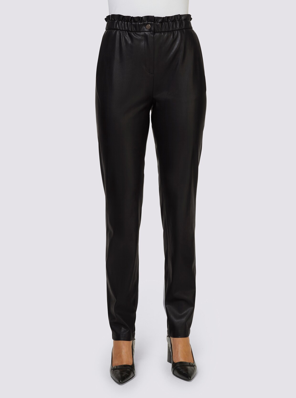 heine Lederimitat-Hose - schwarz