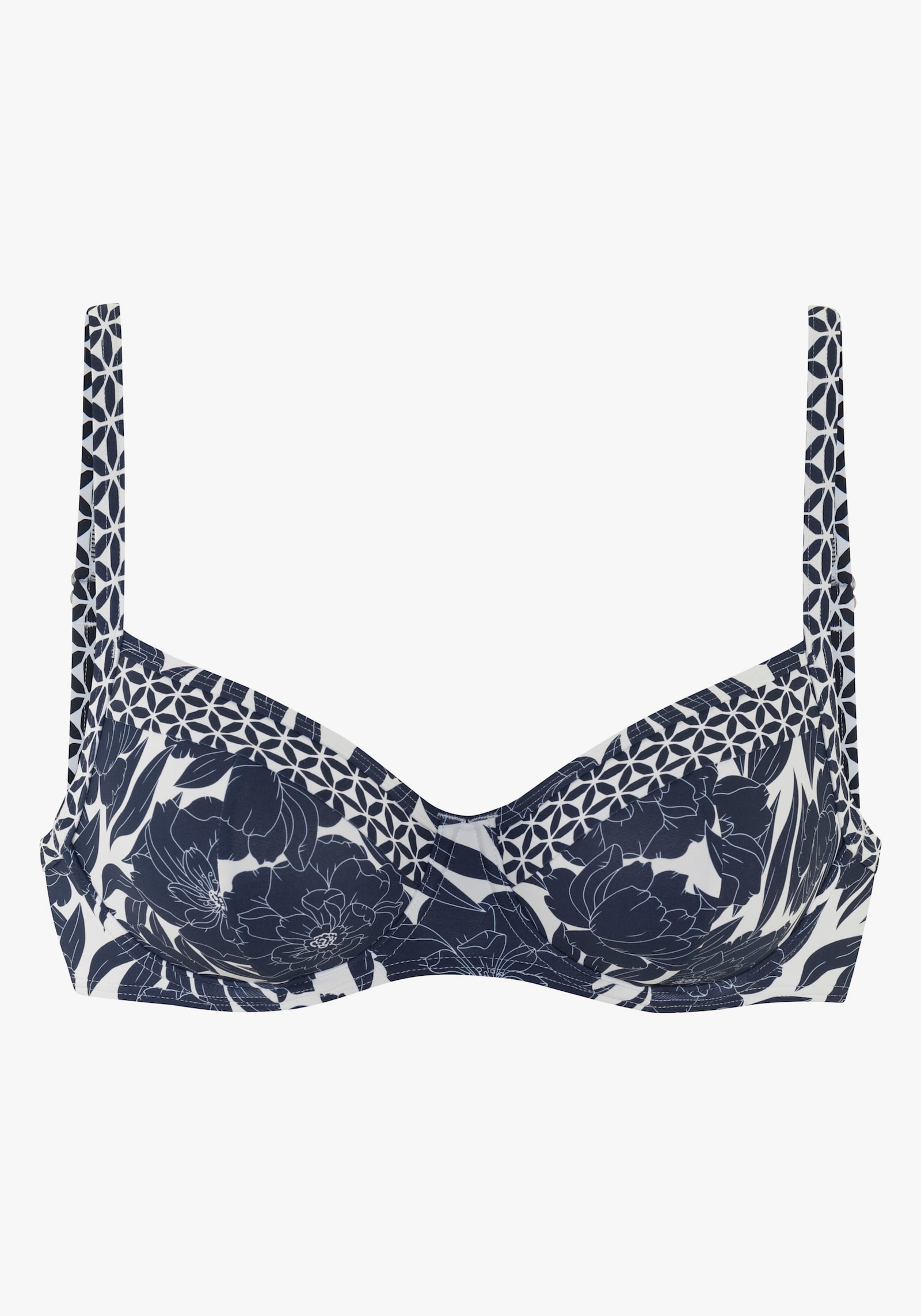 Sunseeker Bügel-Bikini-Top - marine bedruckt