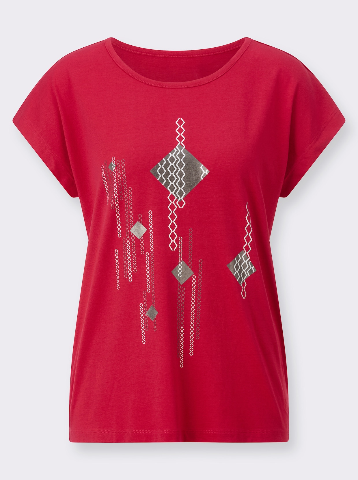 Shirt met korte mouwen - rood/zwart