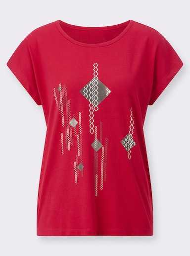 Shirt met korte mouwen - rood/zwart