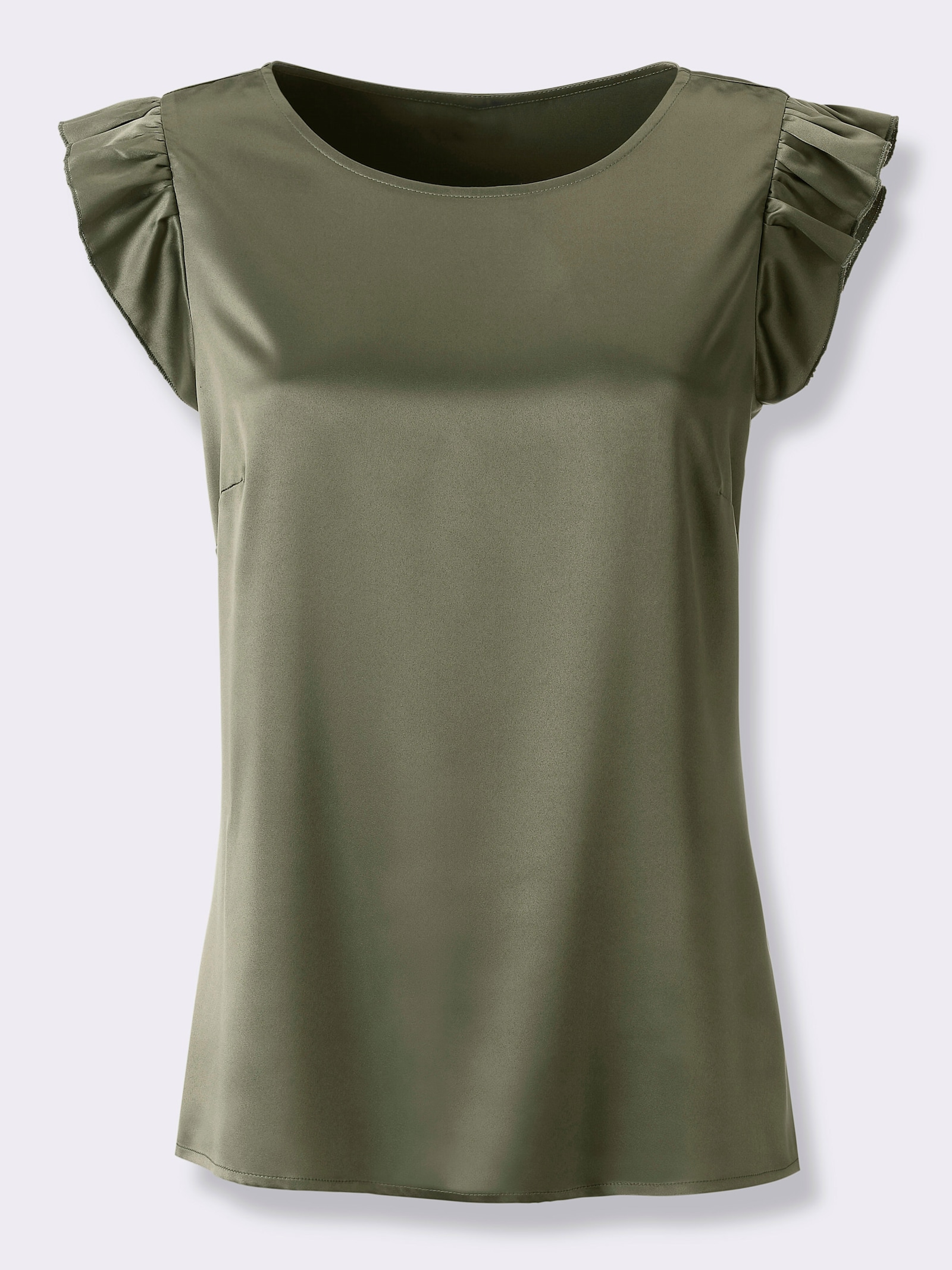 Blusentop mit Flügelärmel - khaki