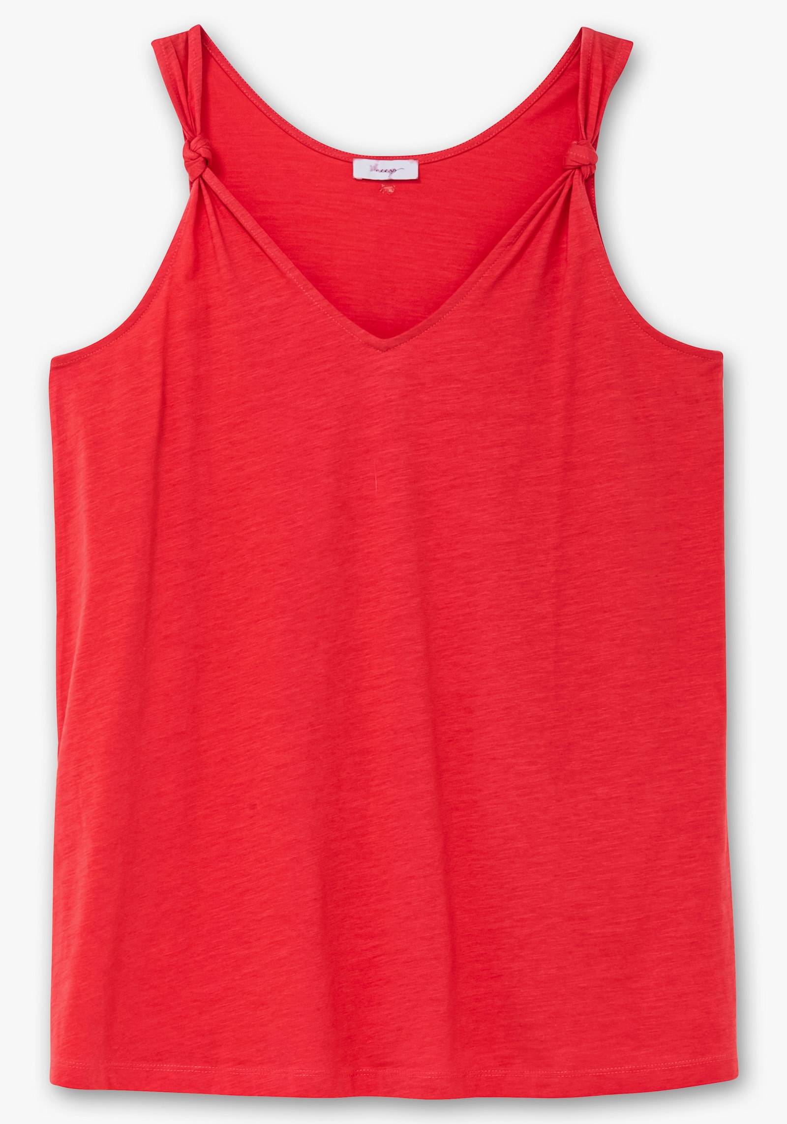 sheego Longtop mit Knotendetail am Träger - hummer