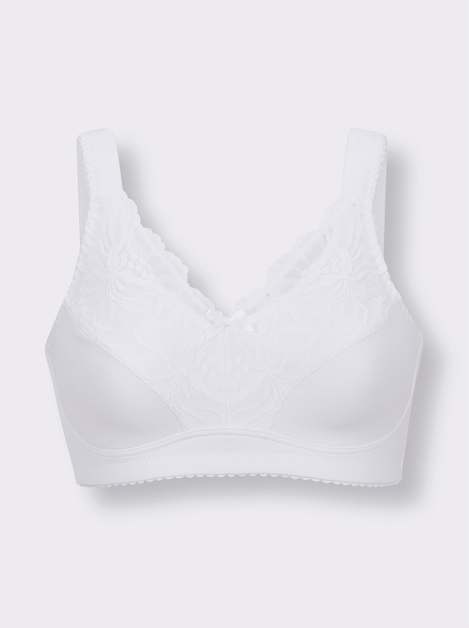 wäschepur BH ohne Bügel - weiß