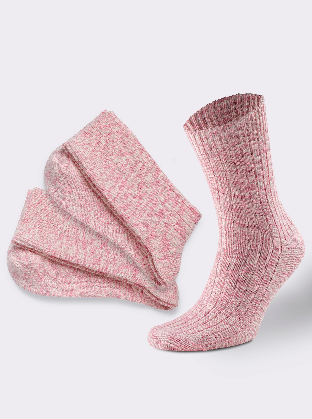 wäschepur Damen-Socken - rosé-meliert