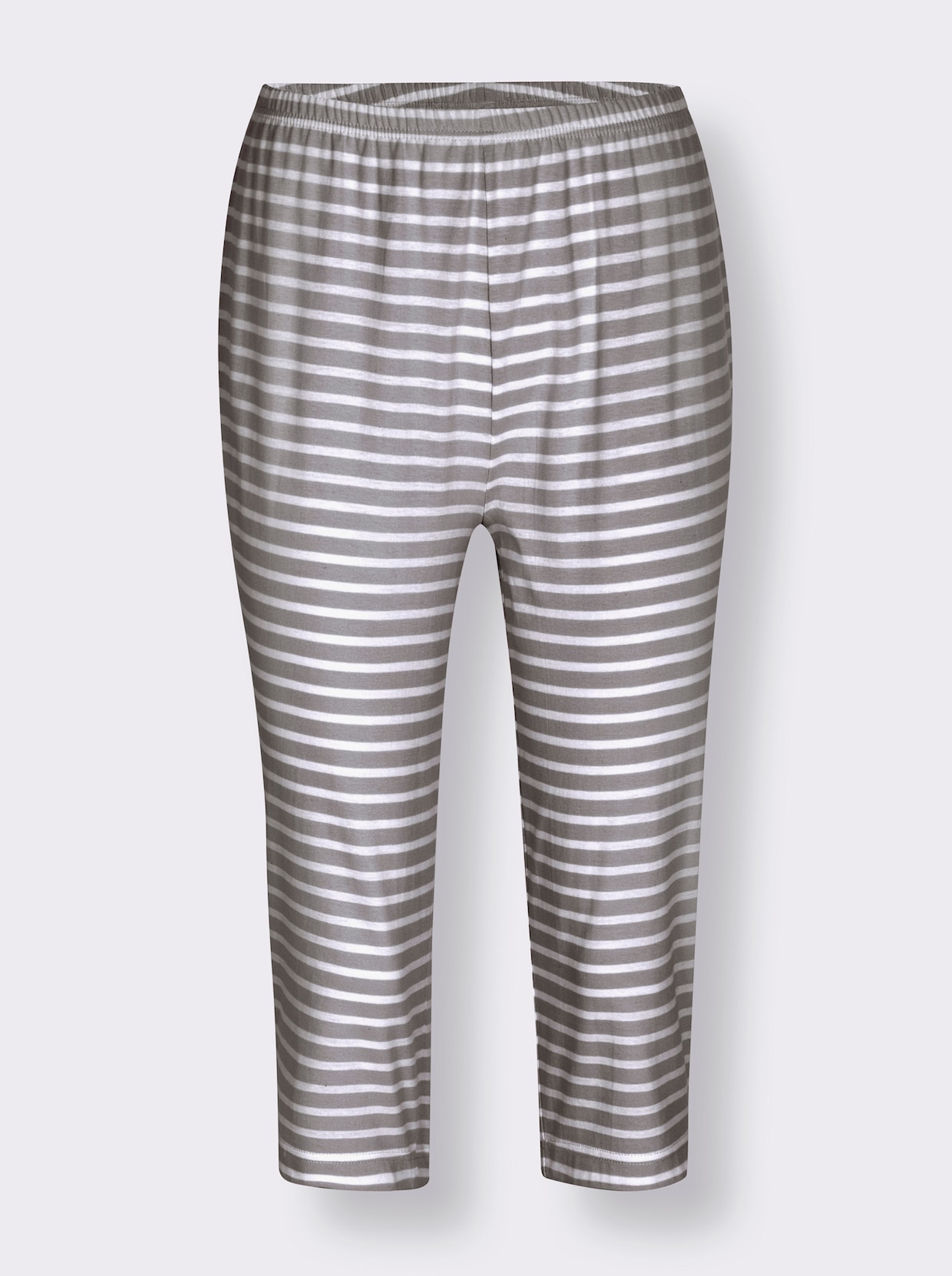 wäschepur Capri-legging - steengrijs/wit gestreept