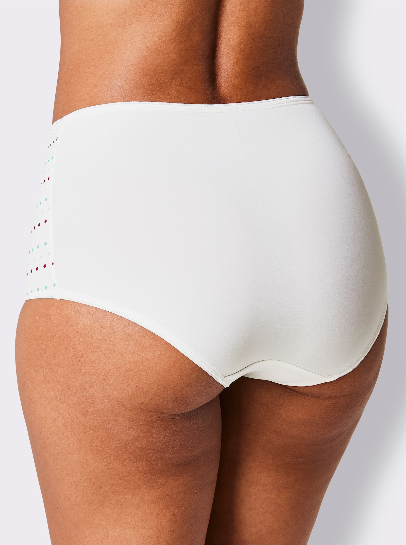 wäschepur Tailleslip met stipjesprint - wit geprint