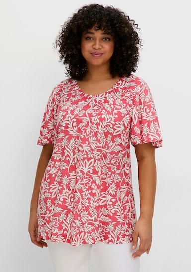 sheego Tunika mit Blätterprint - hummer-gemustert