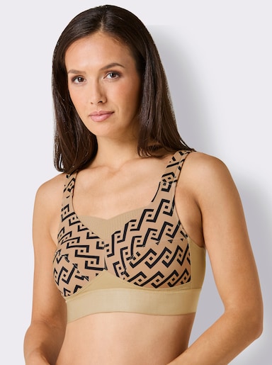 wäschepur Komfort-BH ohne Bügel - camel-schwarz