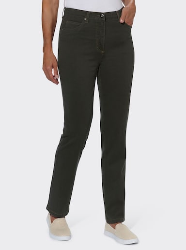 5-pocketjeans met stretch - kaki