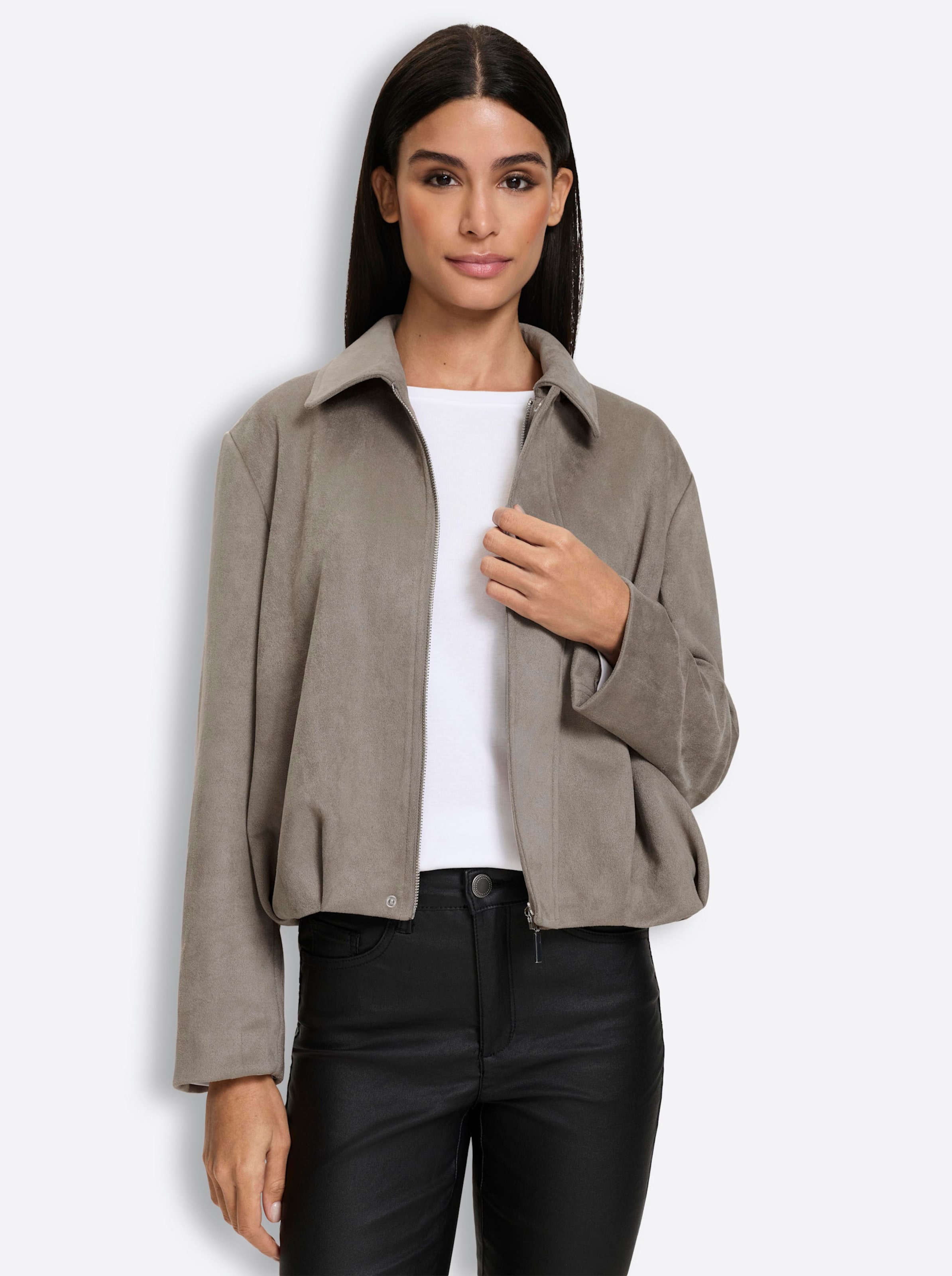 Lederimitat-Blazer