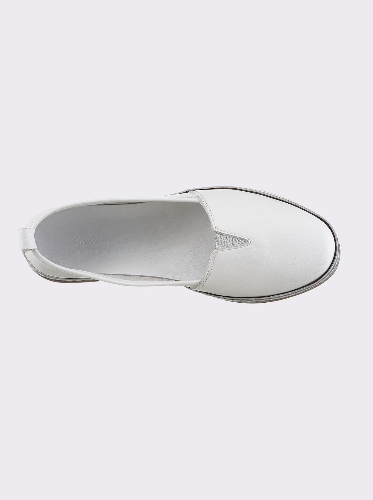 Andrea Conti Slipper - weiß-silberfarben