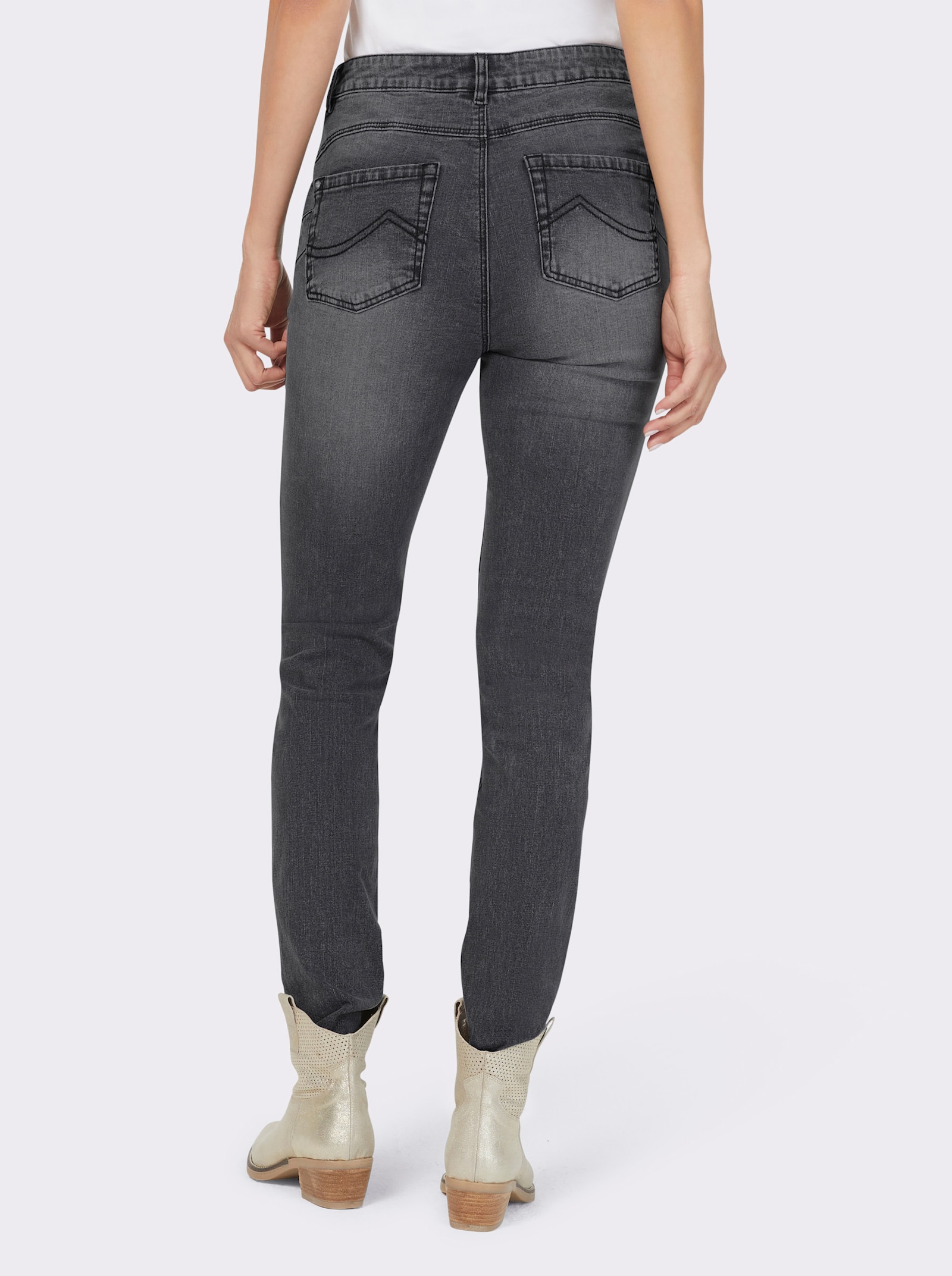 heine Skinny Jeans mit Nietenverzierung - grey-denim