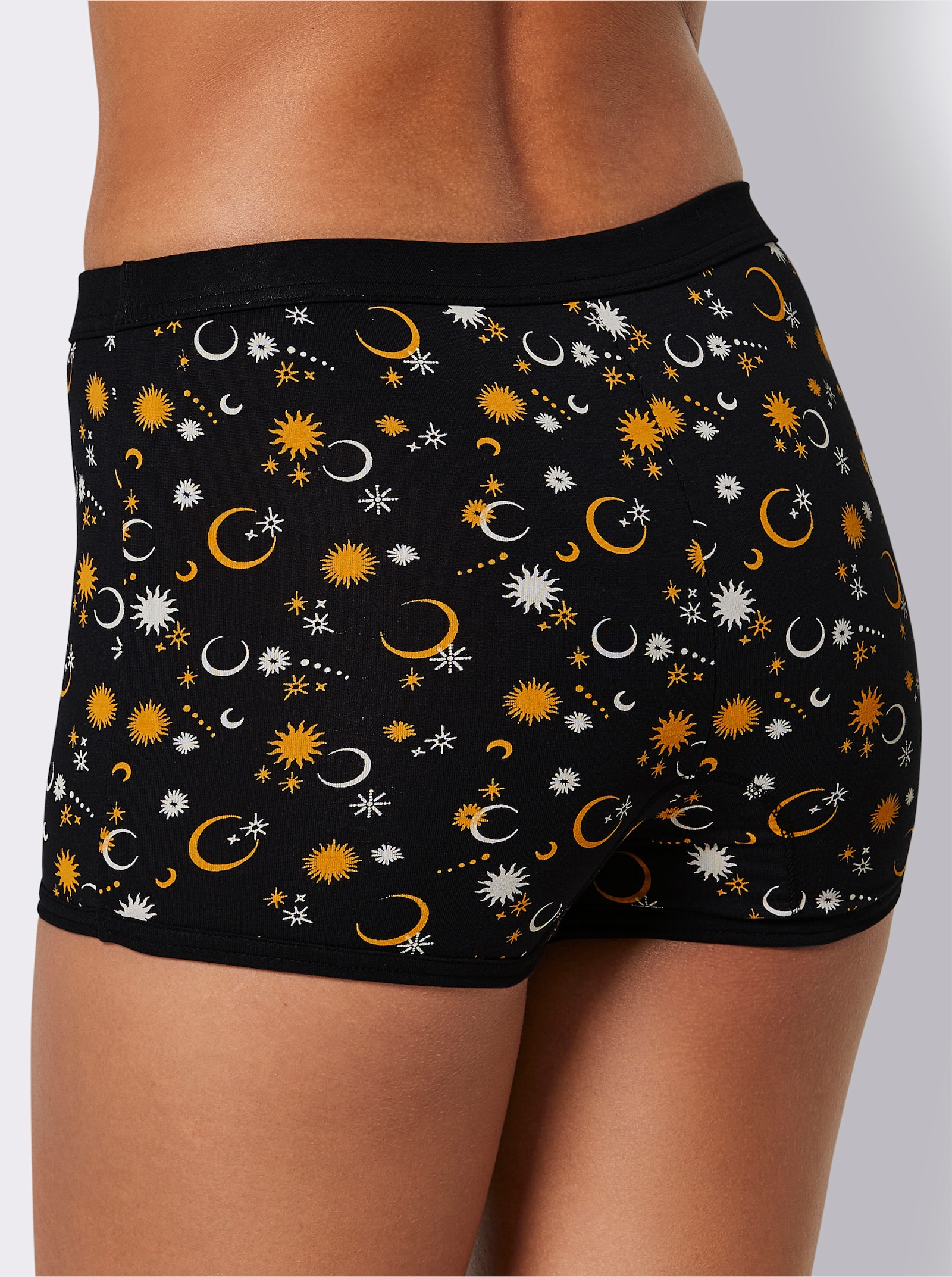 wäschepur Panty mit Sternen-Druck - schwarz-bedruckt