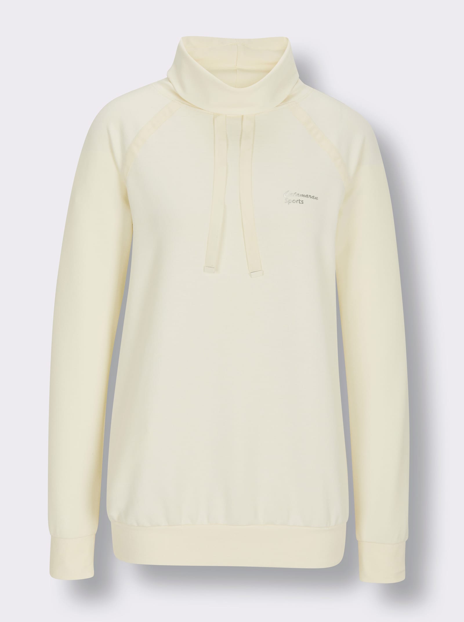 Catamaran Sports Sweatshirt mit Reißverschluss-Nahttasche - champagner