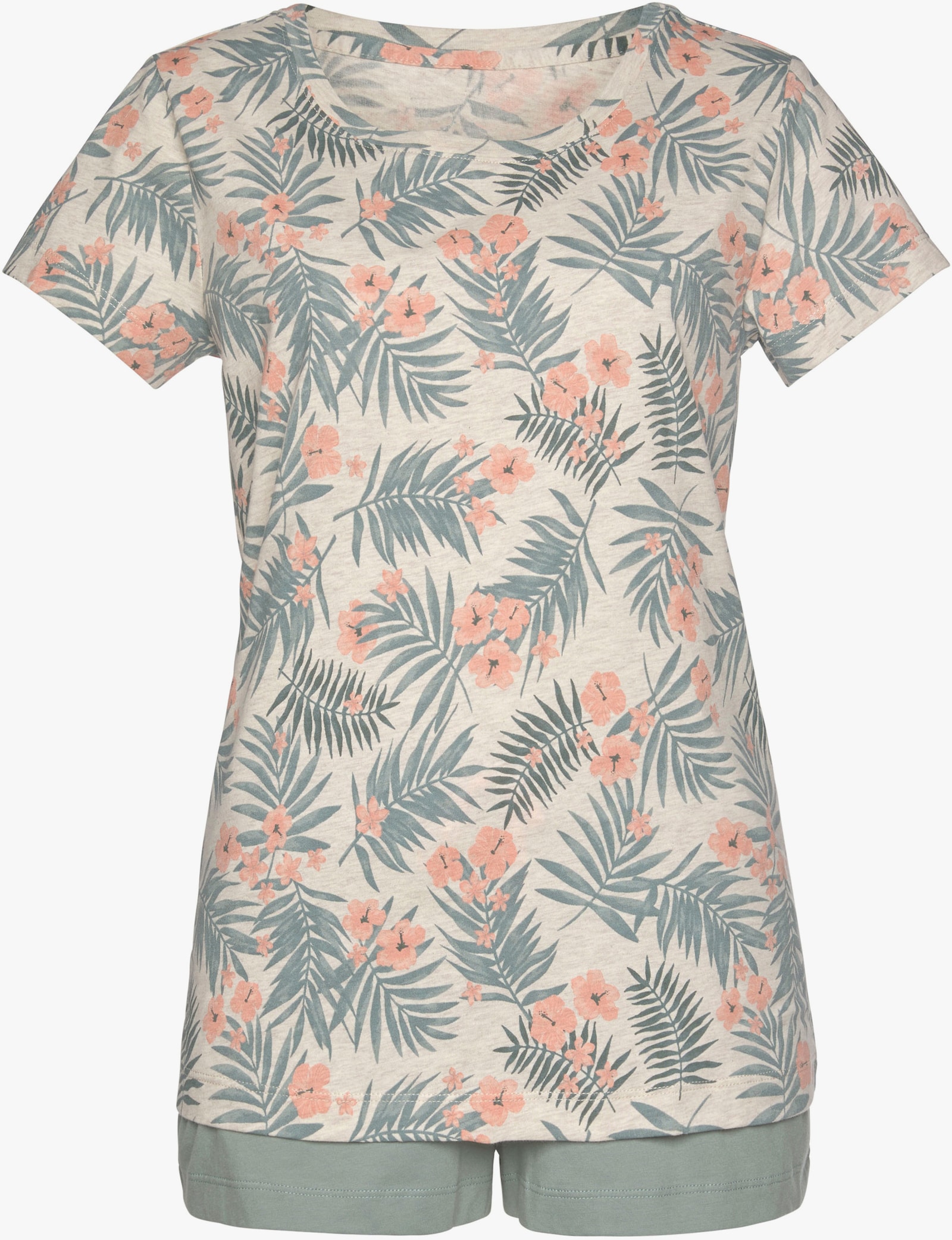 LASCANA Shorty - jadegrün-bedruckt