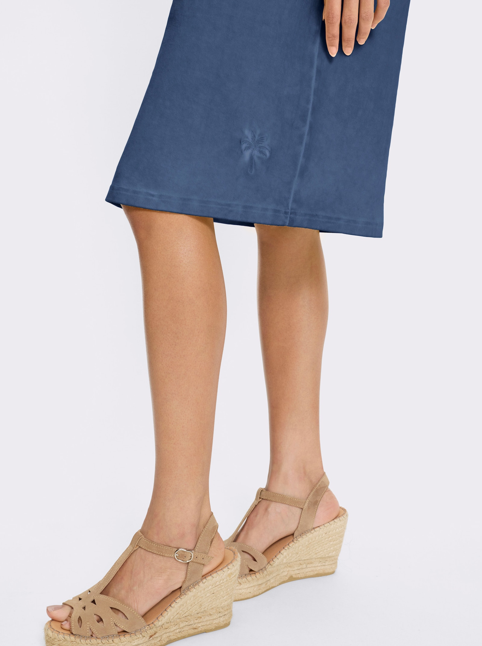 heine Jerseykleid mit Oil-dyed-Waschung - jeansblau