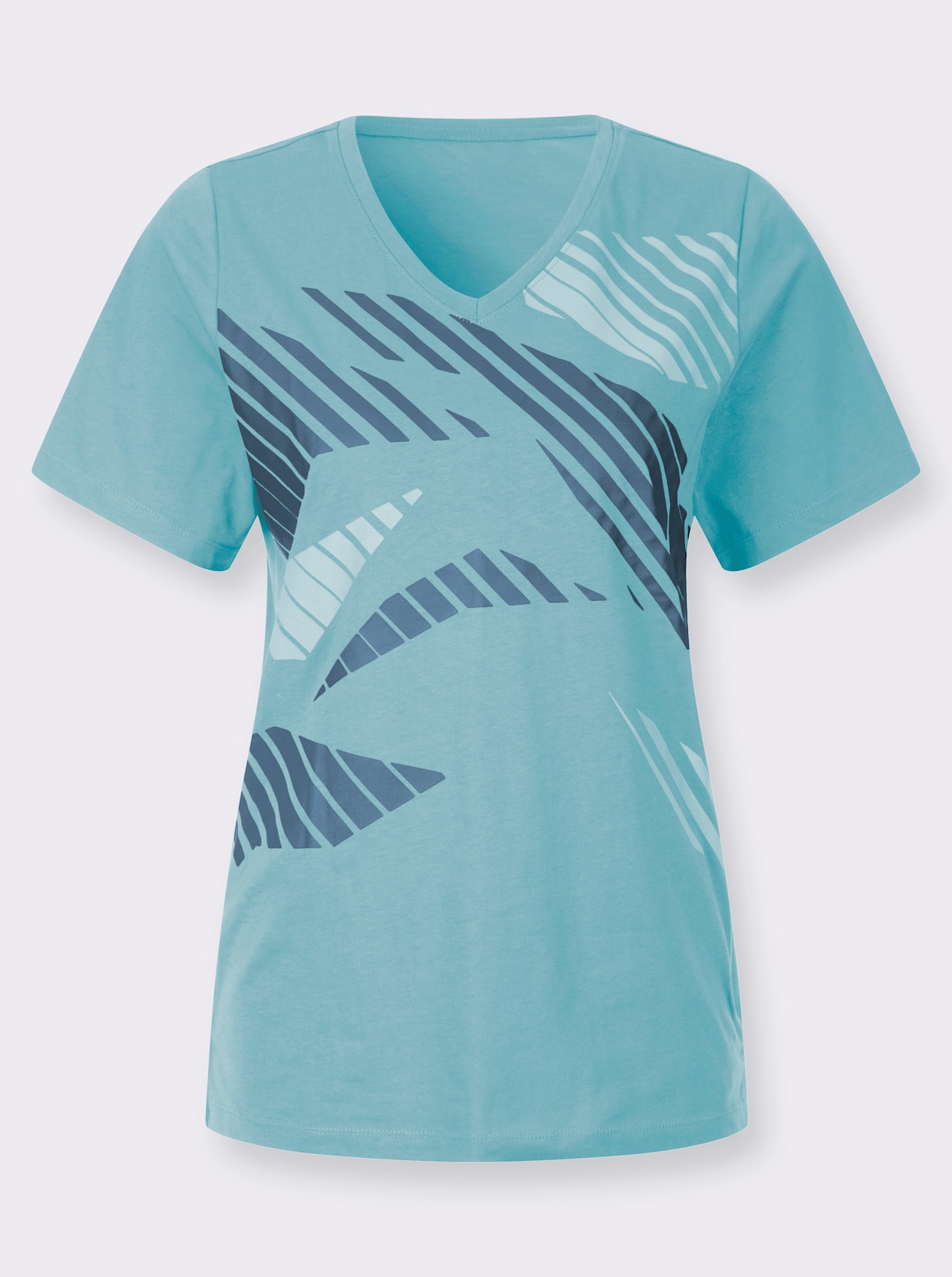 Freizeitshirt - aquamarin-bedruckt