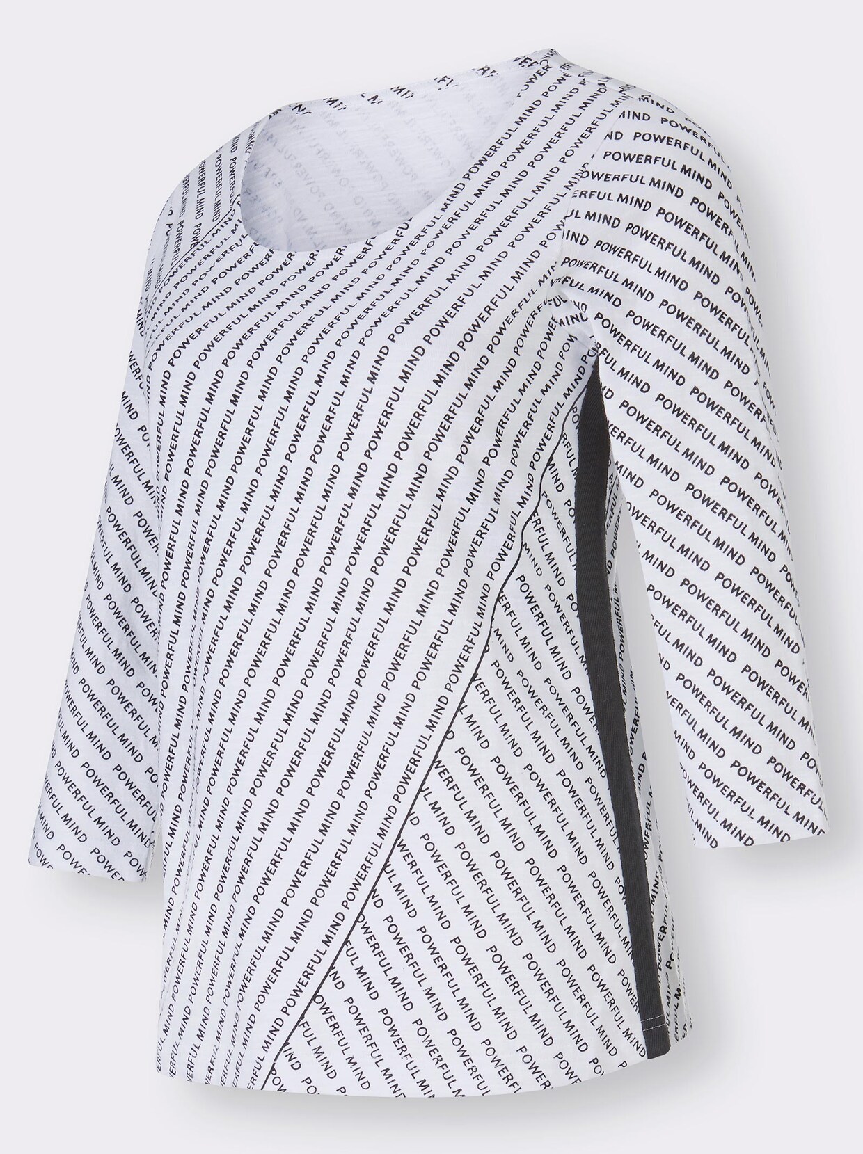 Print-Shirt - weiß-schwarz